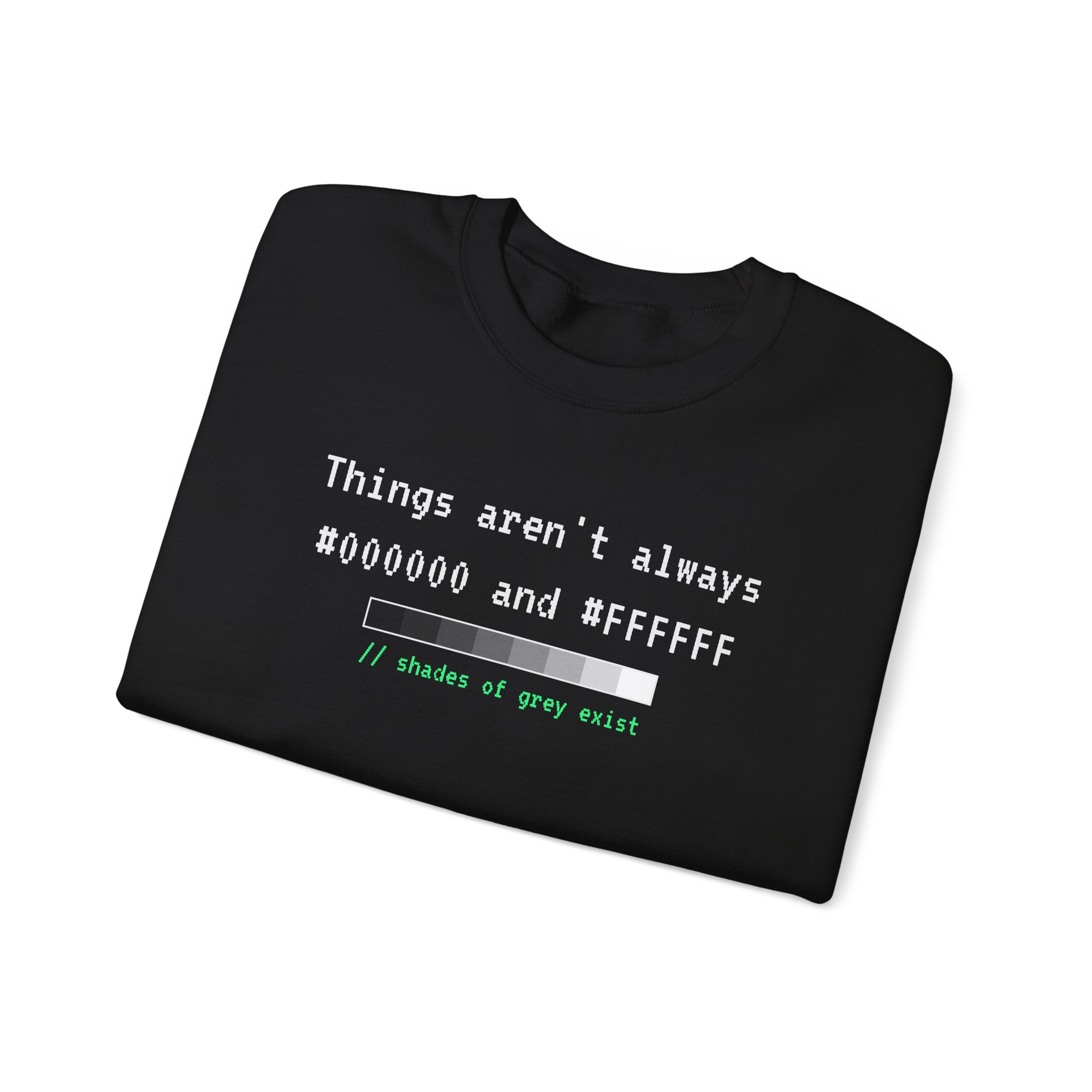 Shades of Grey Exist crewneck sweatshirt in Black, folded