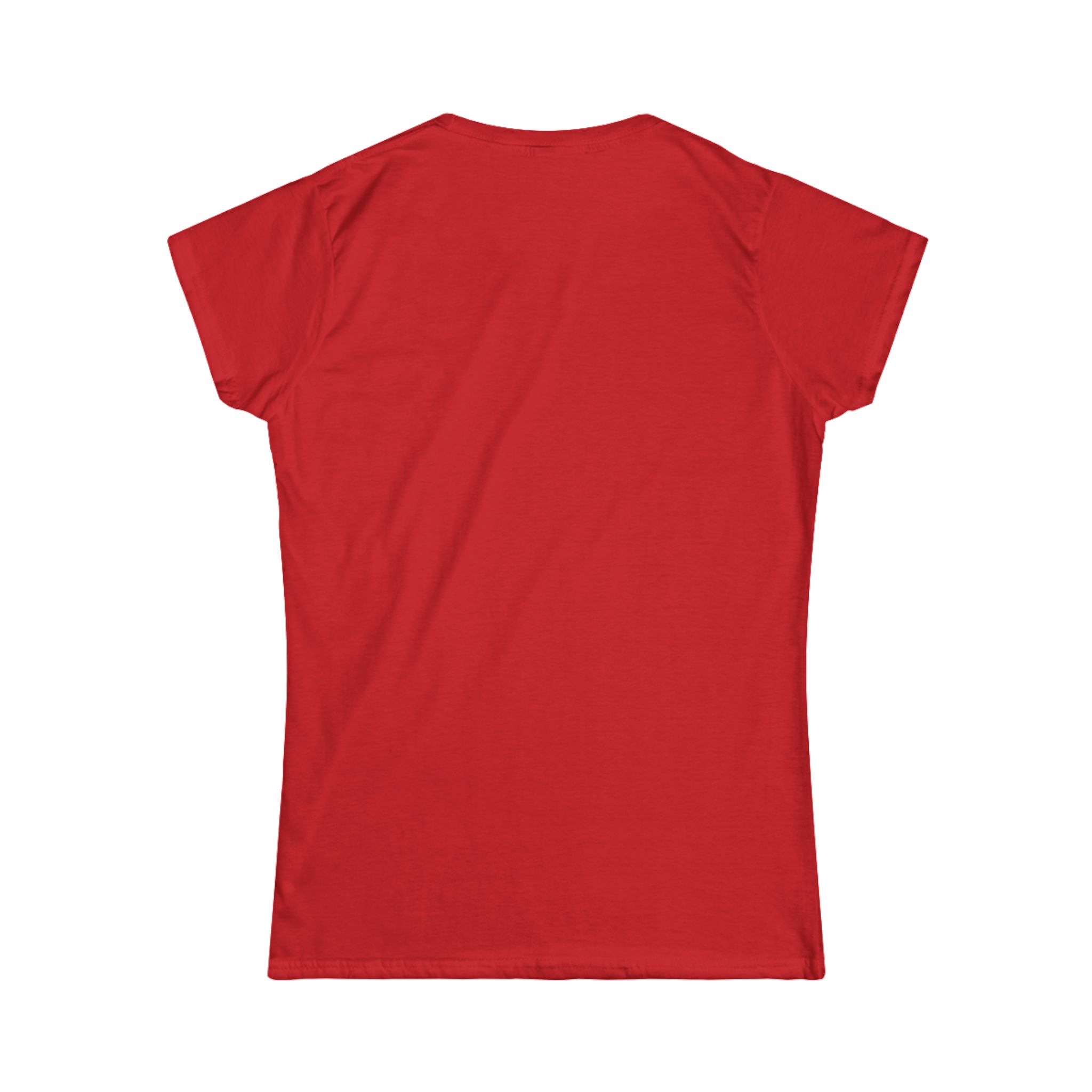 Geek Binary Code women's T-shirt in Red, back view
