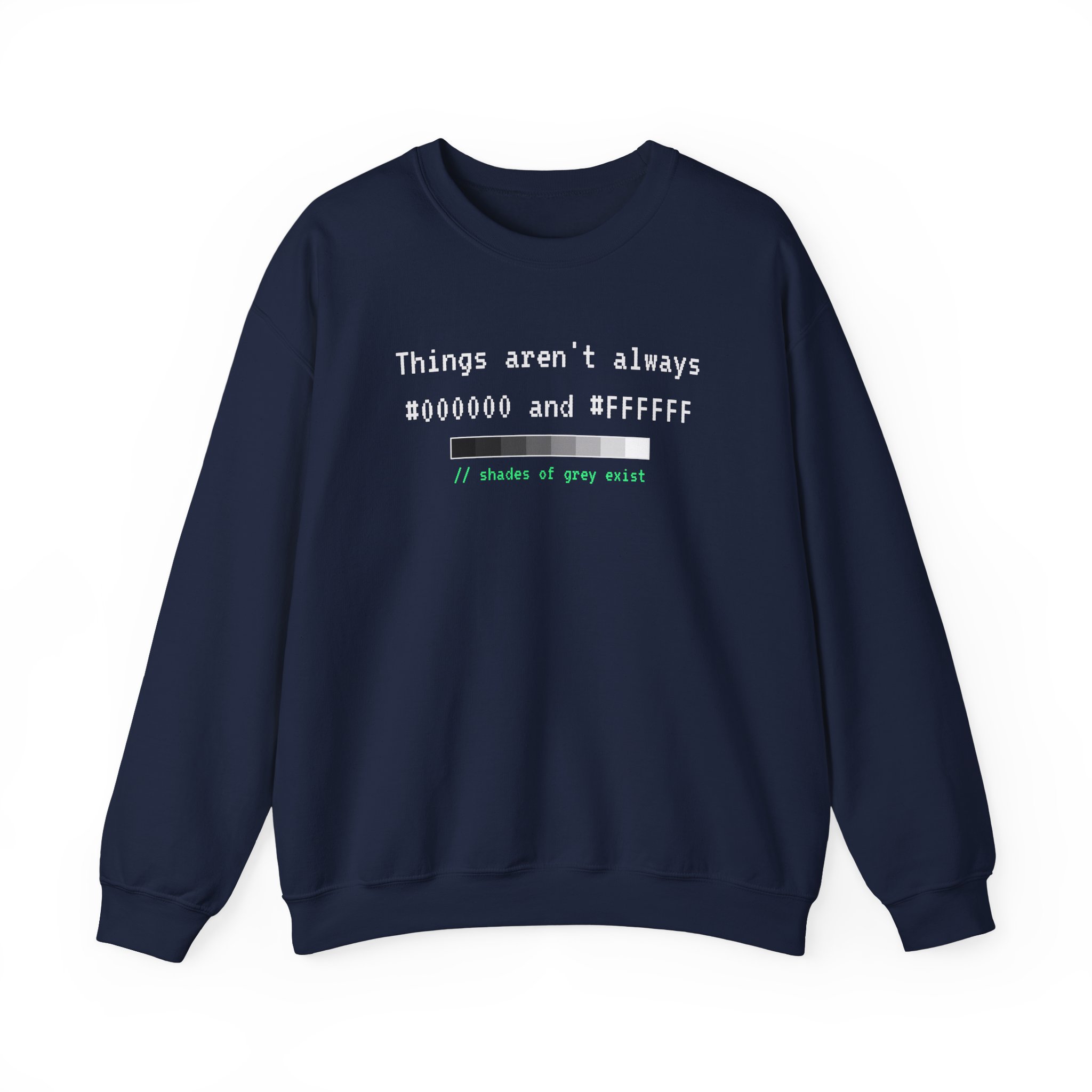 Shades of Grey Exist crewneck sweatshirt in Navy, front view