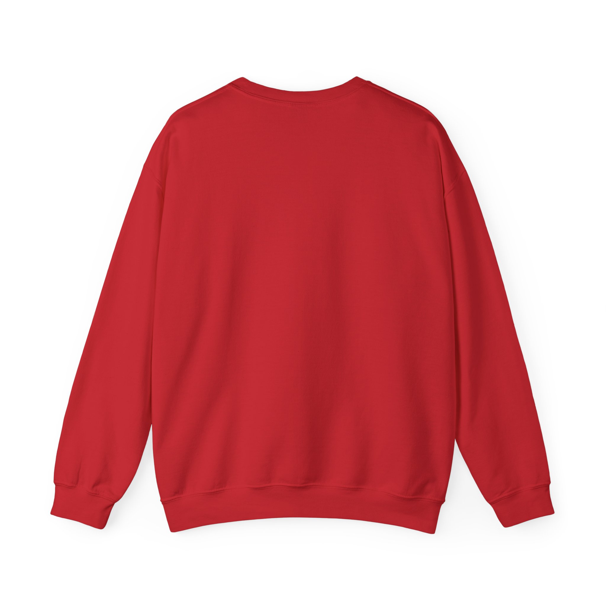 Keep Calm and Take a Break crewneck sweatshirt in Red, back view
