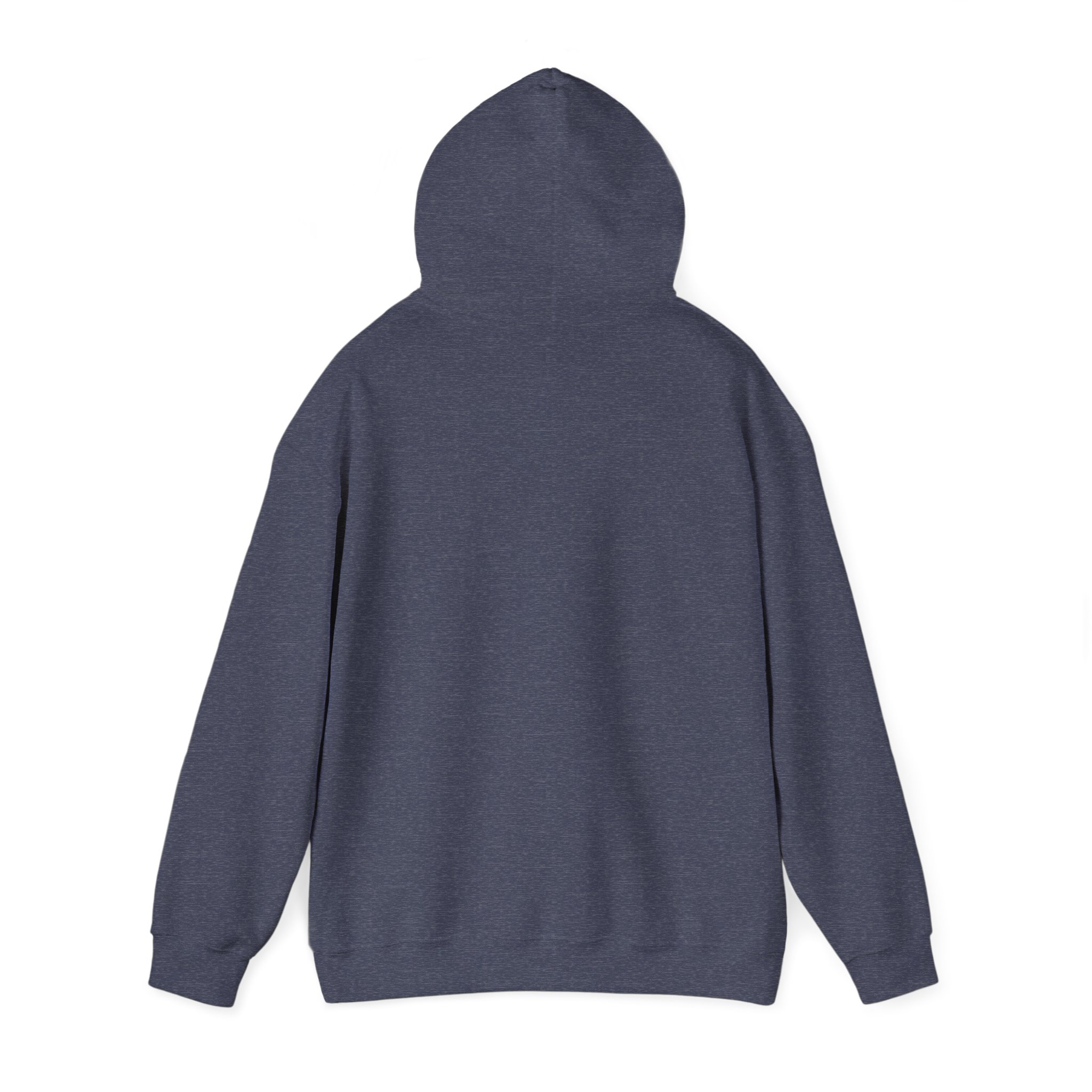 Prompt Mission Control hoodie in Heather Sport Dark Navy, back view, second angle