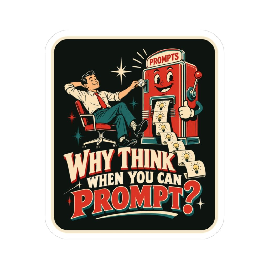 Prompt Machine sticker, 3 inch, front view