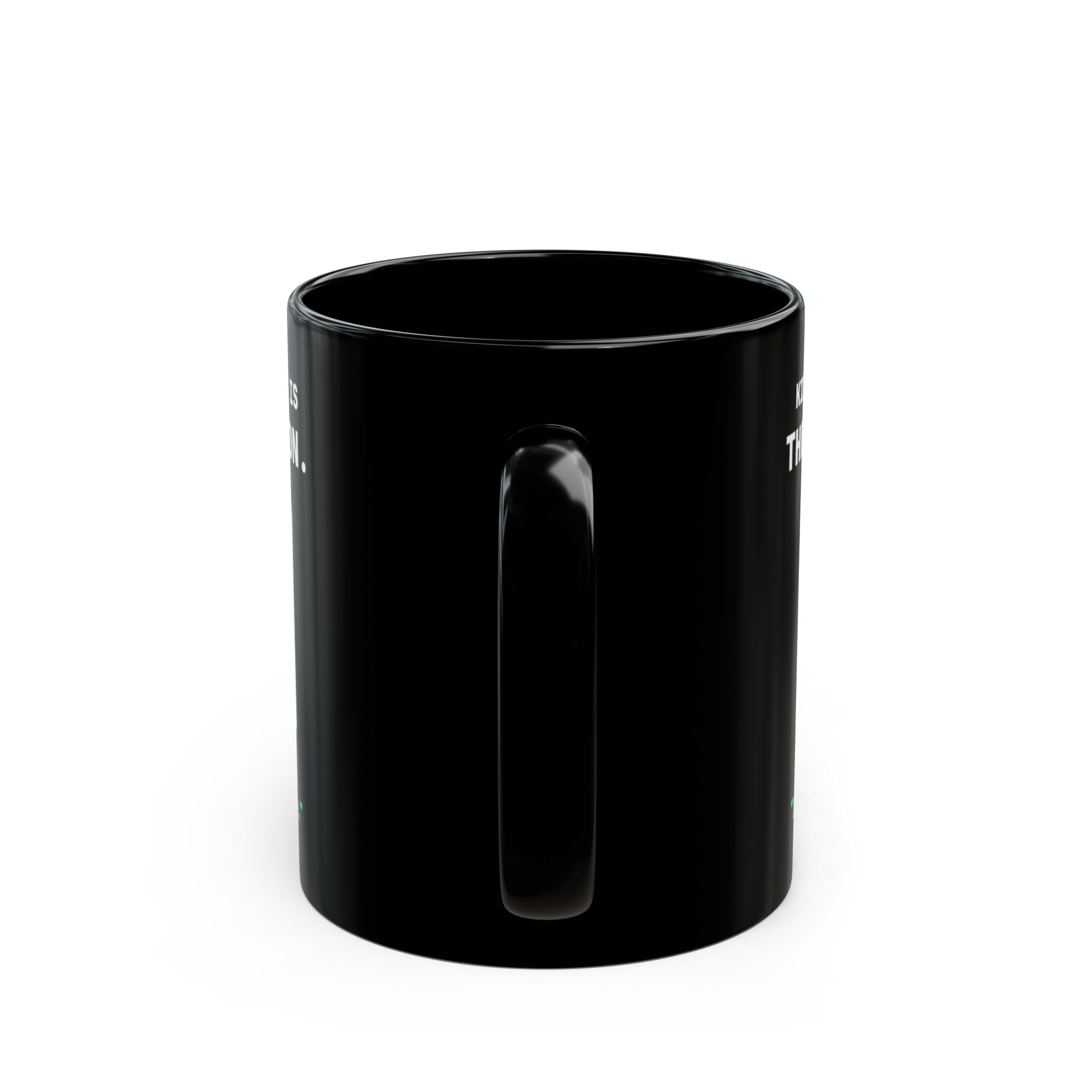 The Original Save Icon black mug, 11 oz, back view