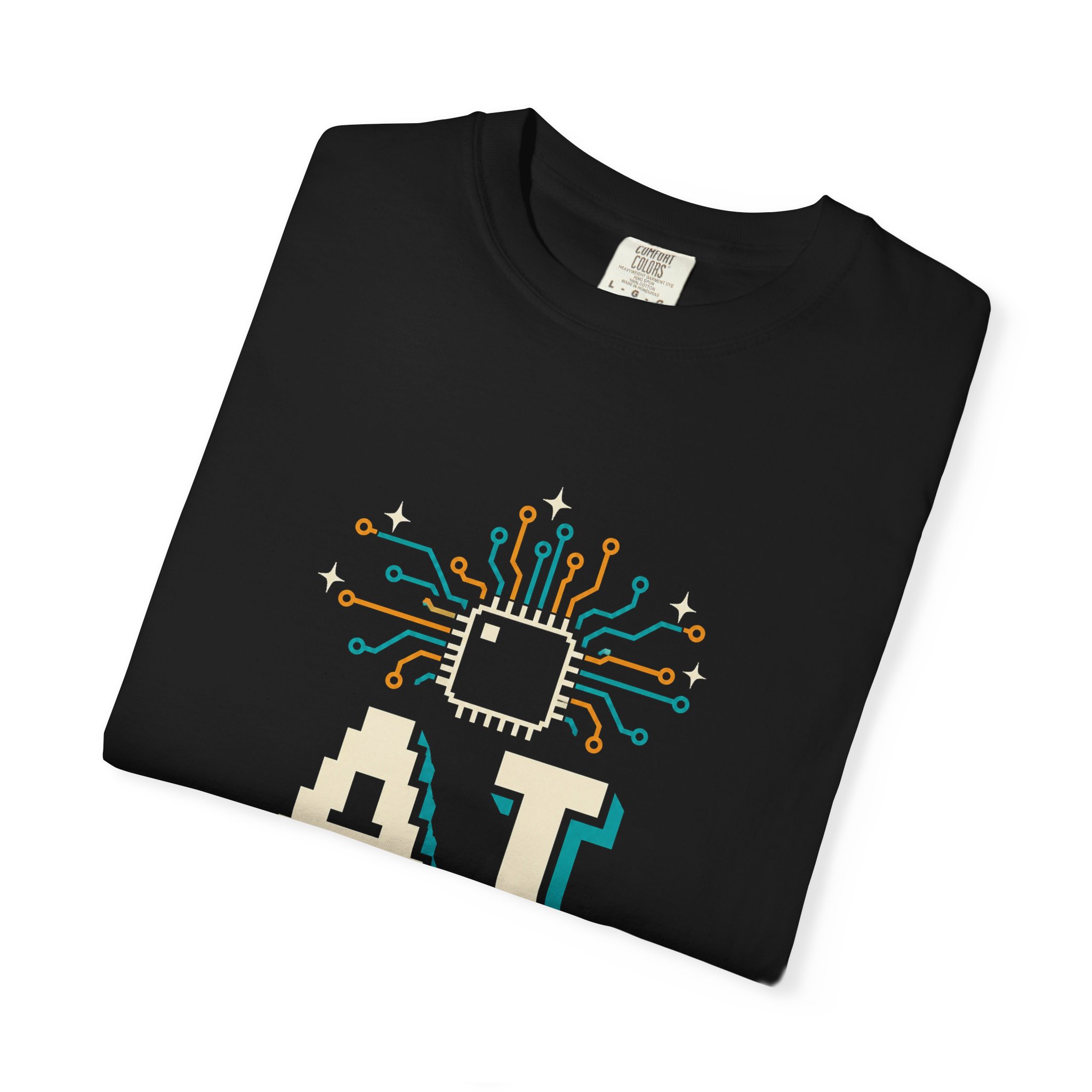 AI Magic Chip T-shirt in Black, folded