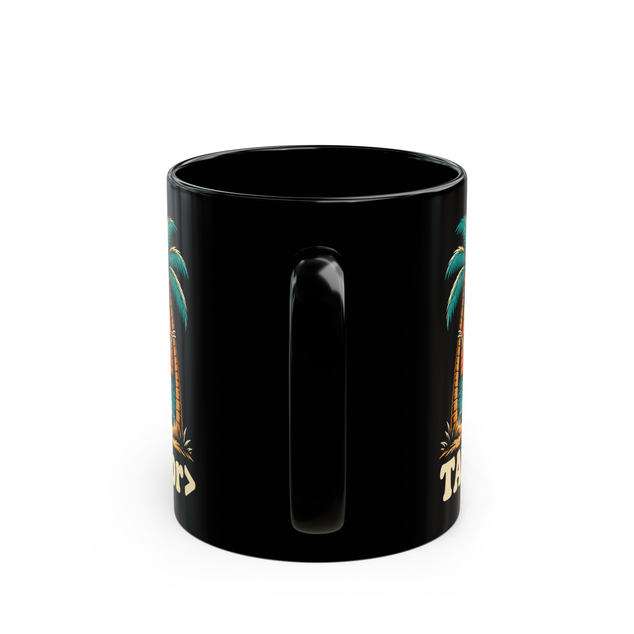 Take a Break Hammock black mug, 11 oz, back view