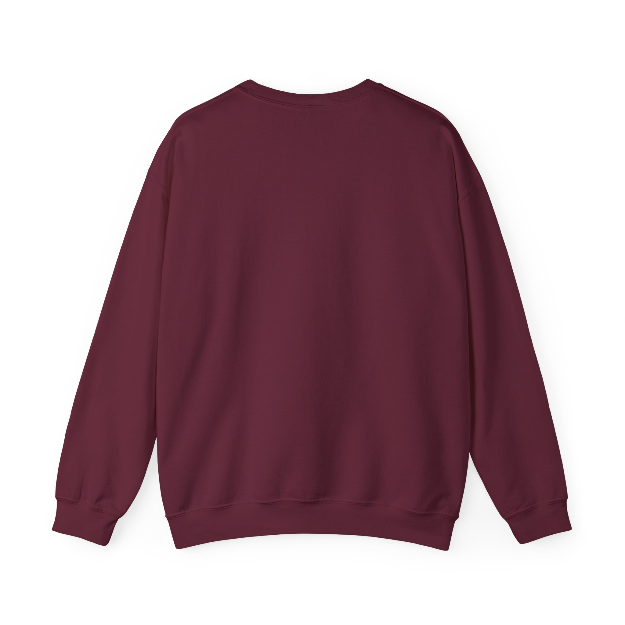Geek Binary Code crewneck sweatshirt in Maroon, back view