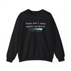 Shades of Grey Exist crewneck sweatshirt in Black, front view