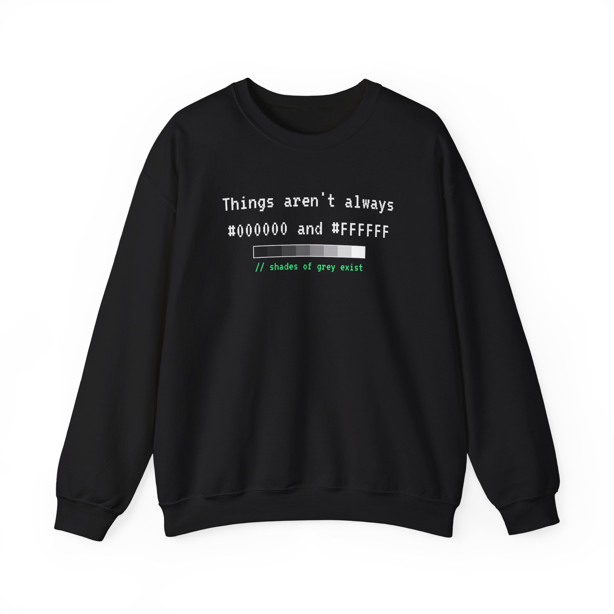 Shades of Grey Exist crewneck sweatshirt in Black, front view