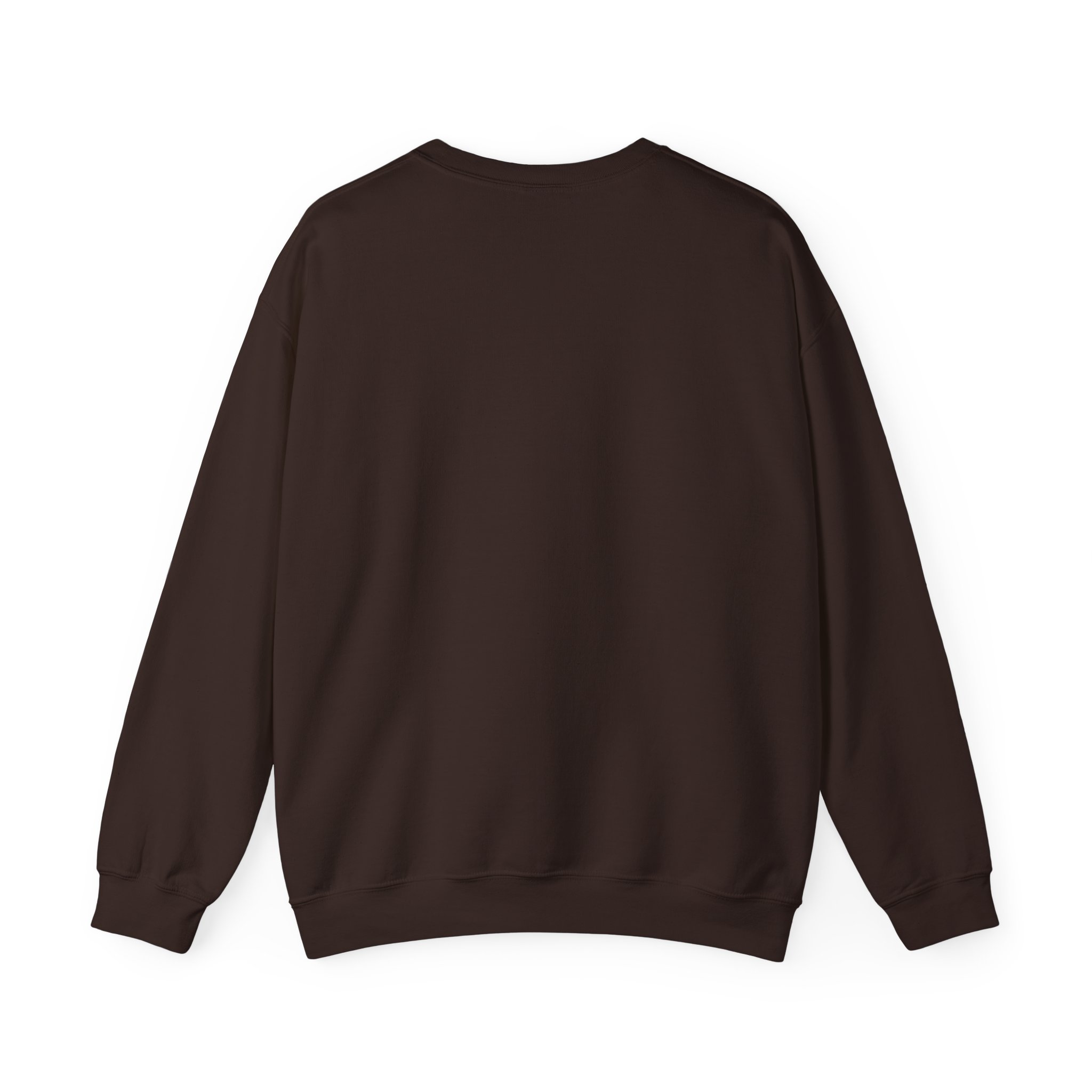 Geek Binary Code crewneck sweatshirt in Dark Chocolate, back view