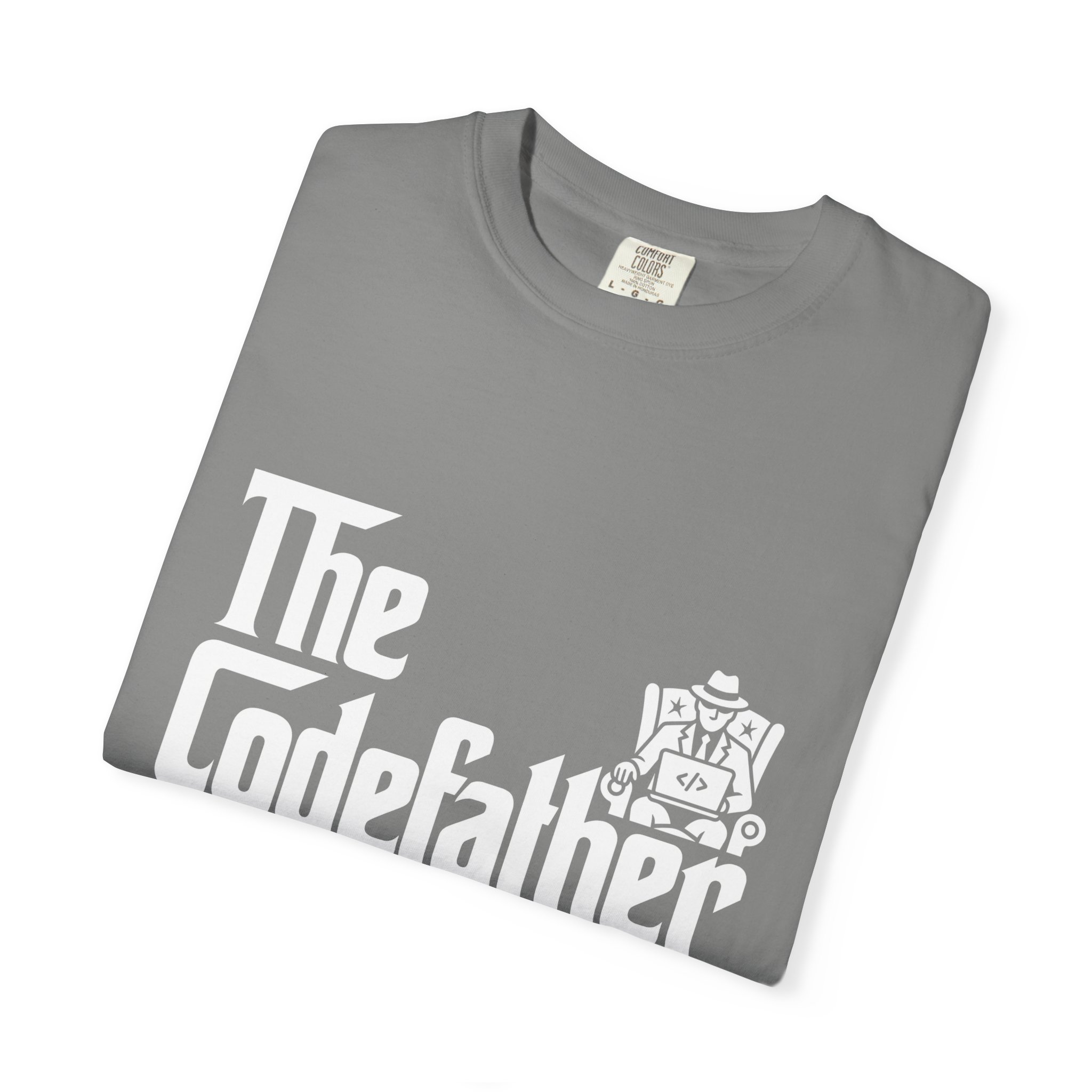 The Codefather T-shirt in Granite, folded