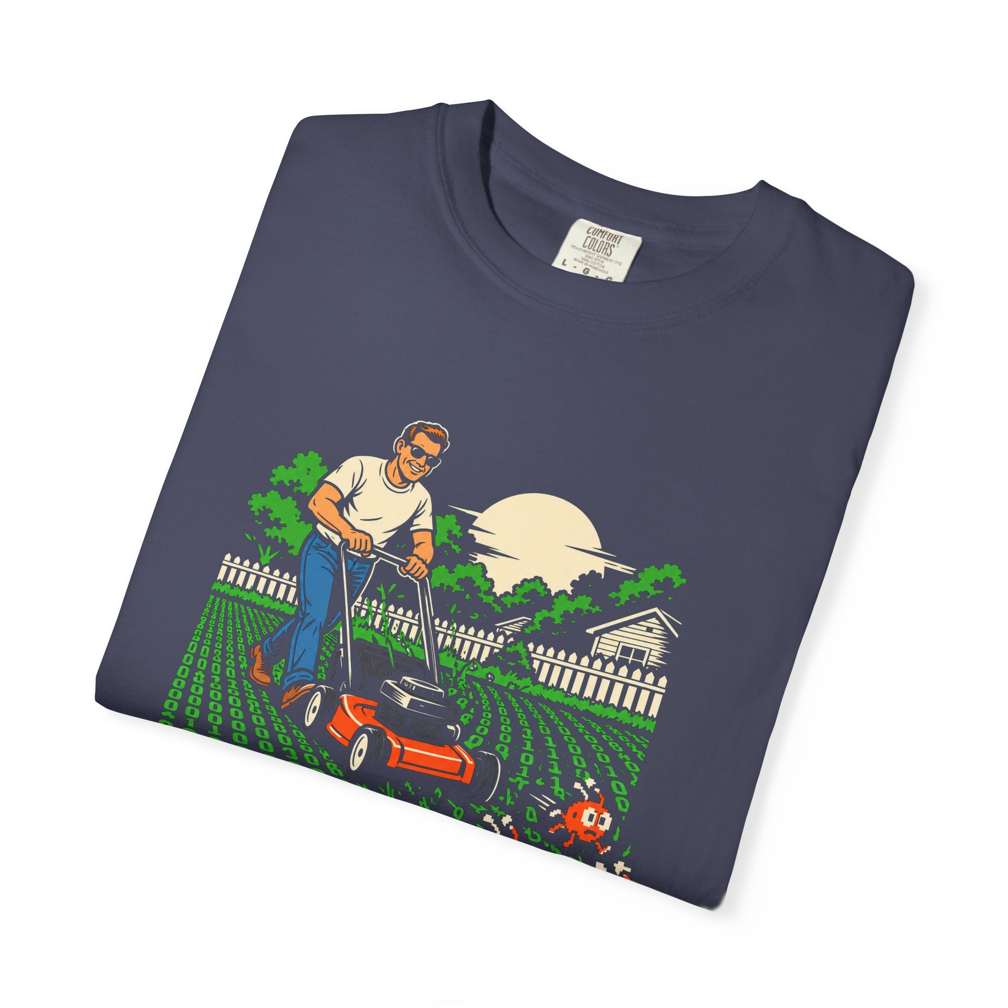 Bug-Free Backyard T-shirt in Denim, folded
