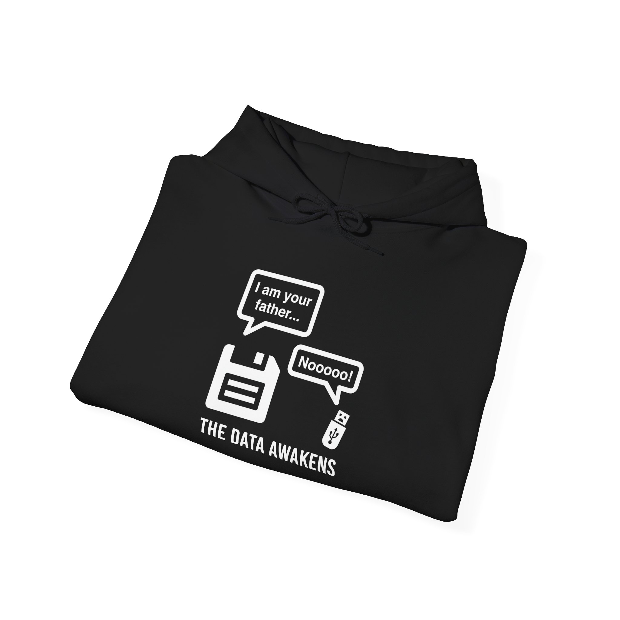 The Data Awakens hoodie in Black, folded