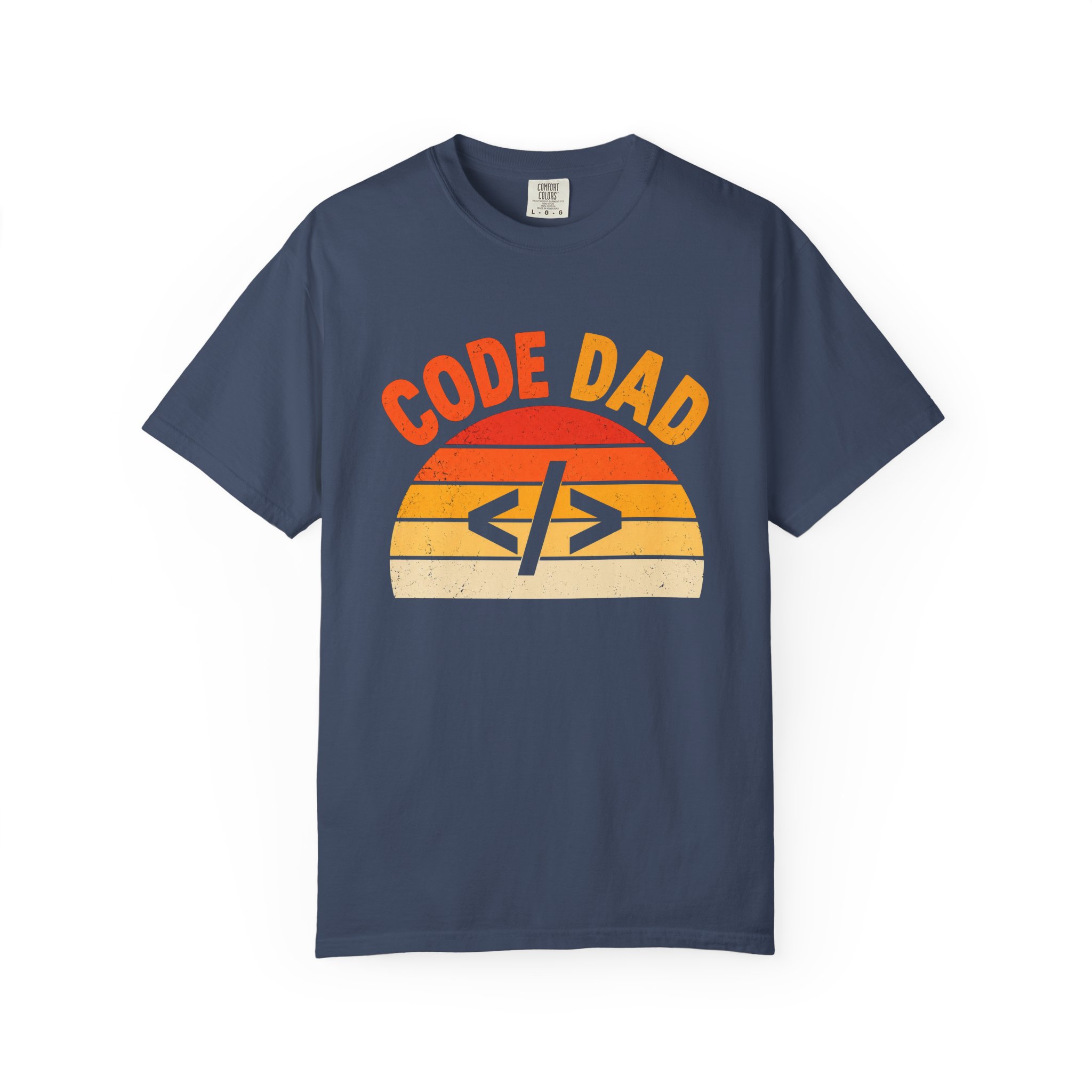 Code Dad T-shirt in Midnight, front view