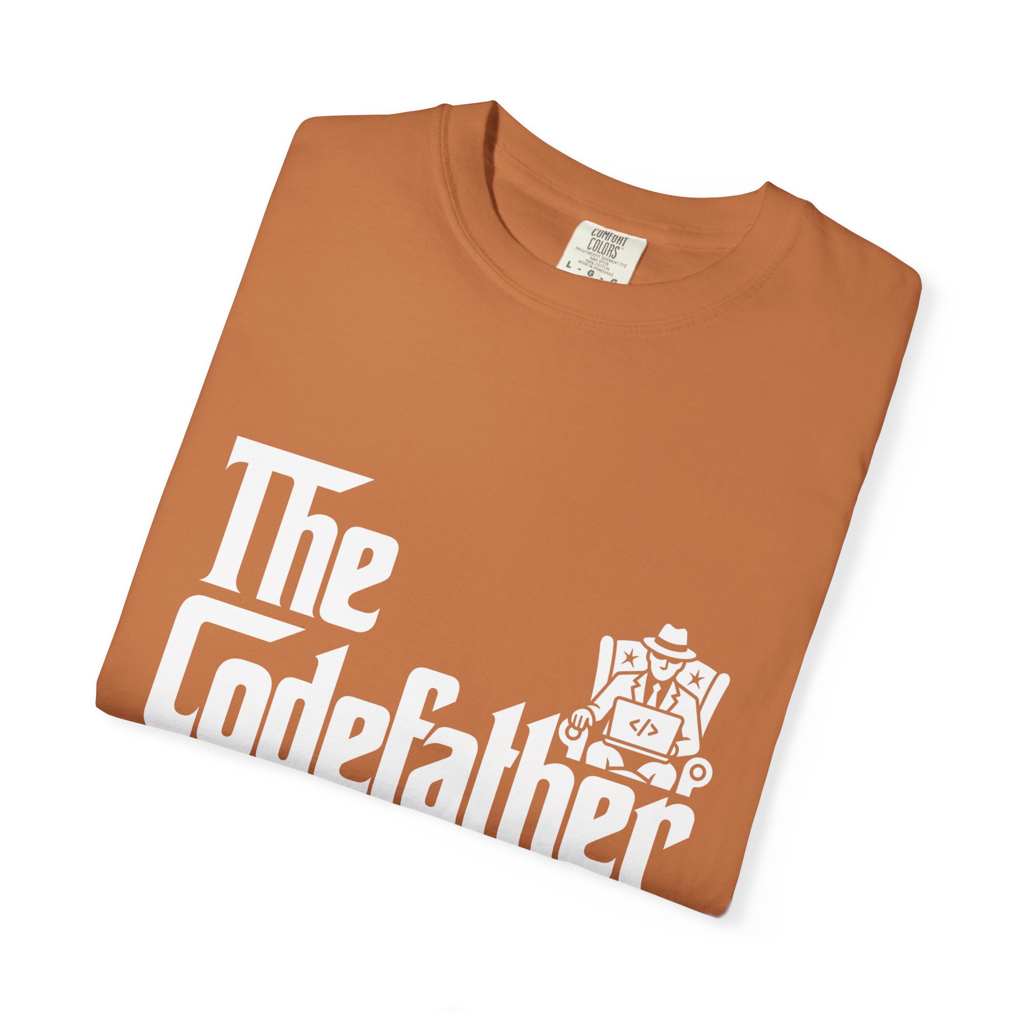 The Codefather T-shirt in Yam, folded