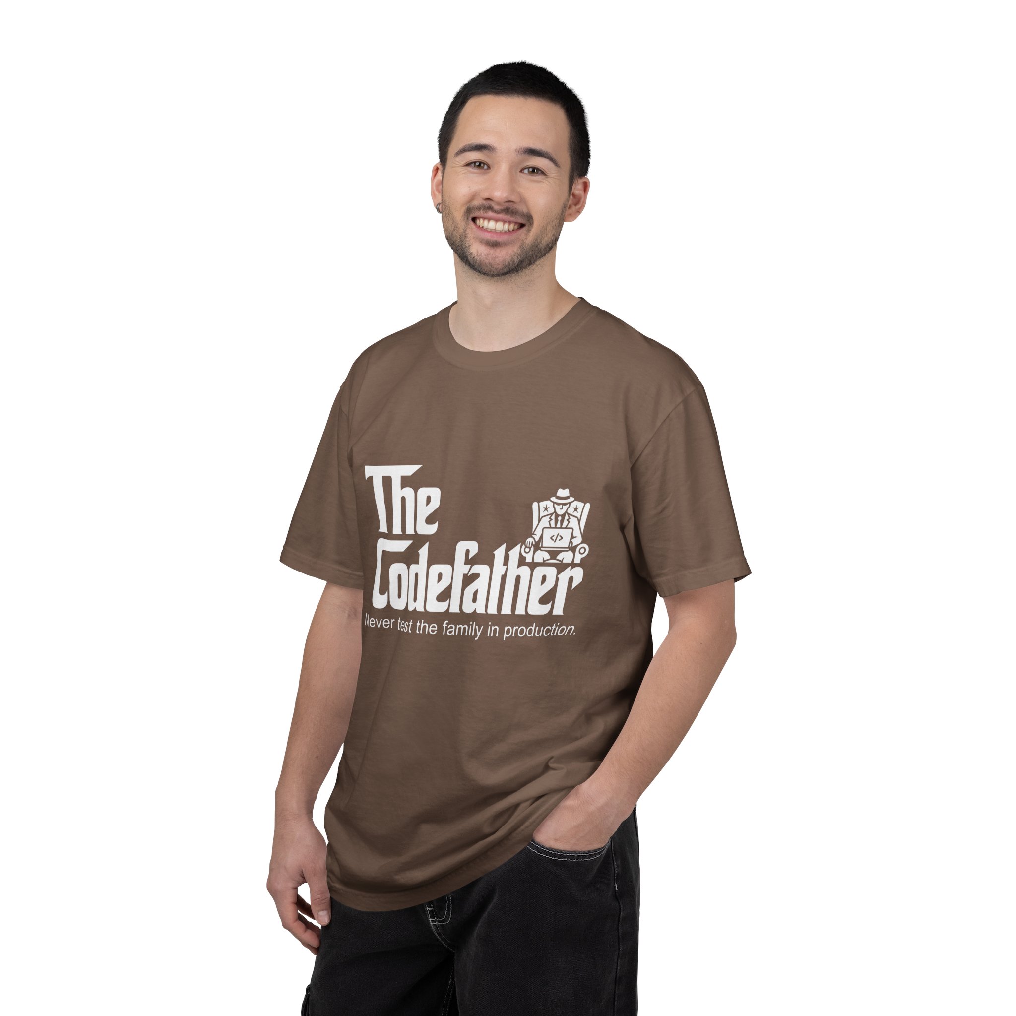The Codefather T-shirt in Espresso, worn by a man