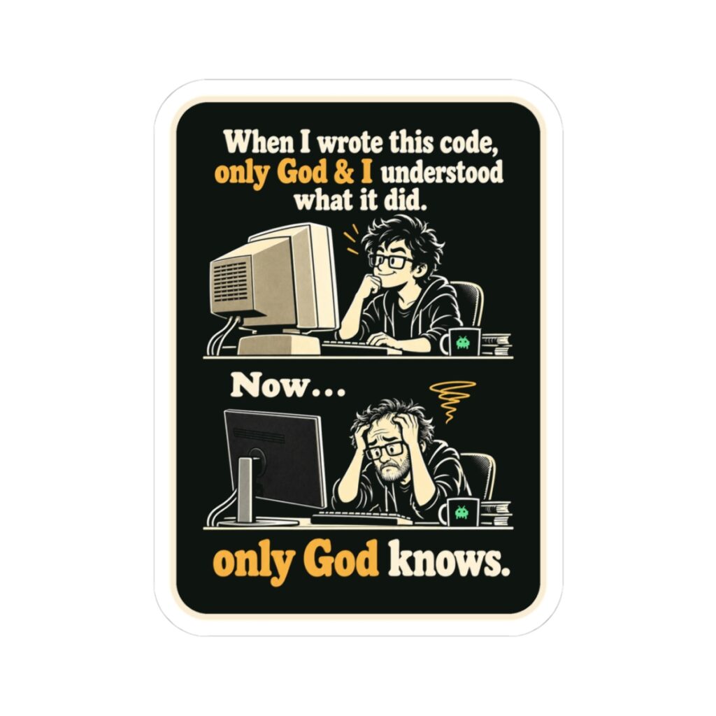 Only God Knows sticker, 3 inch, front view