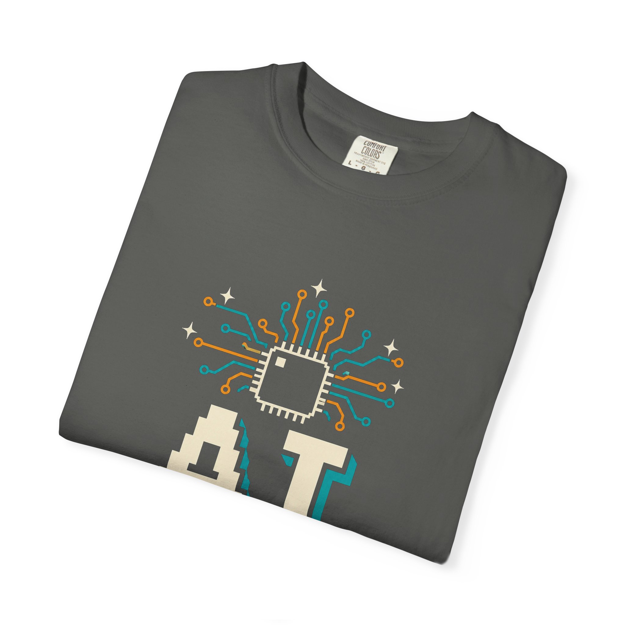 AI Magic Chip T-shirt in Pepper, folded