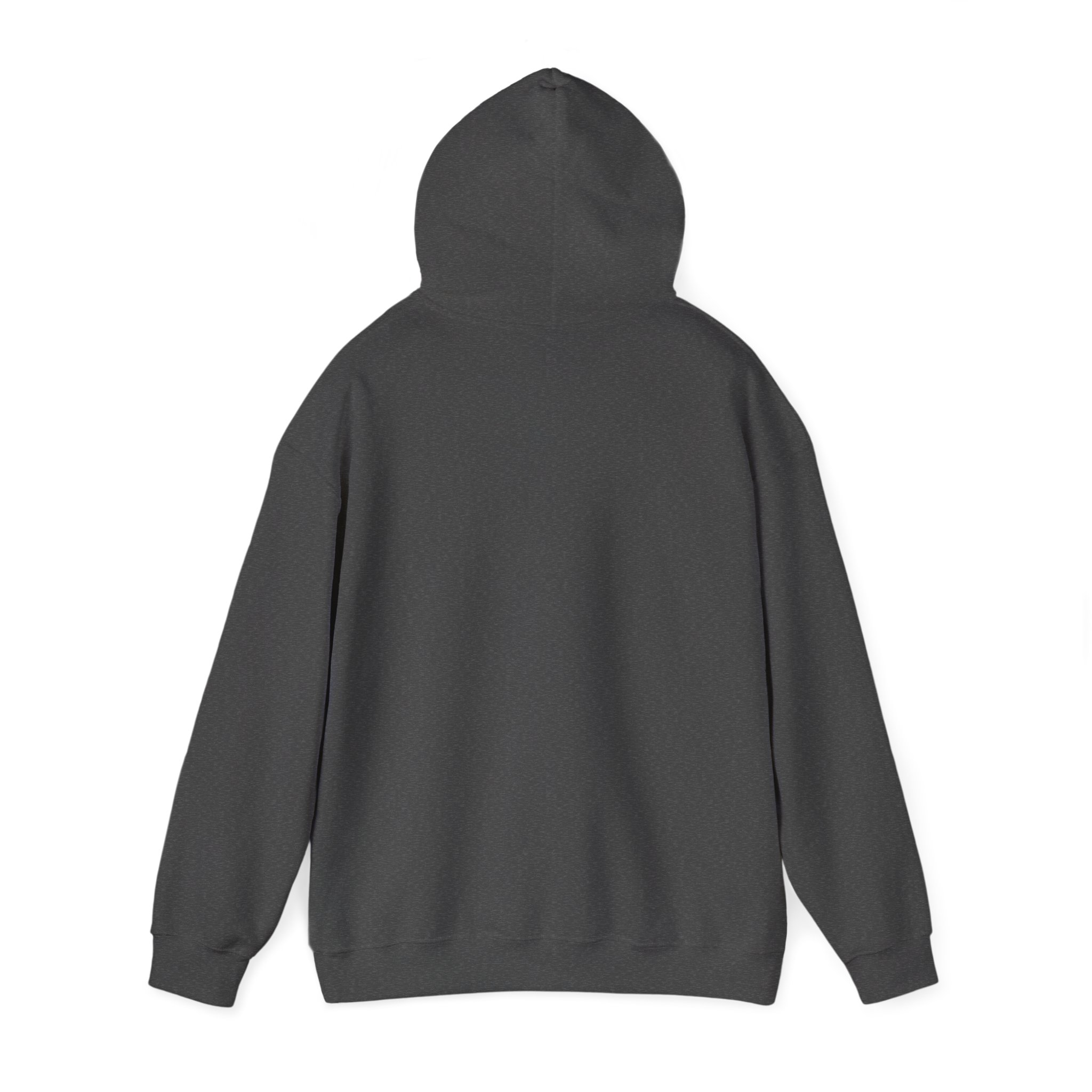 AI Magic Crystal Ball hoodie in Dark Heather, back view, second angle