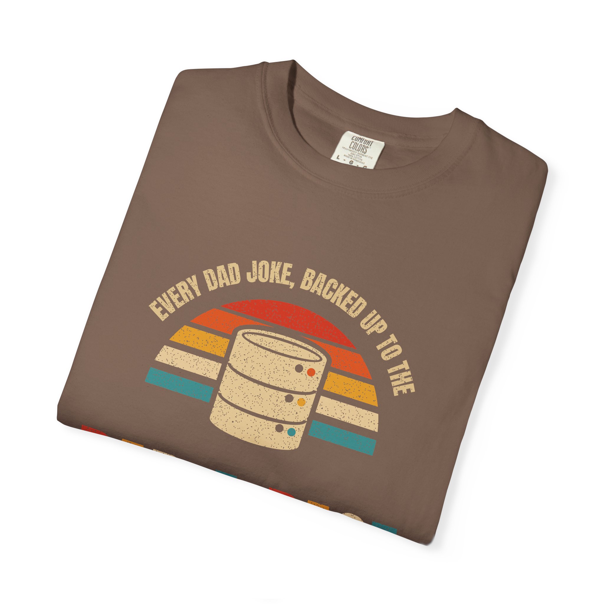 Dad-a-Base T-shirt in Espresso, folded