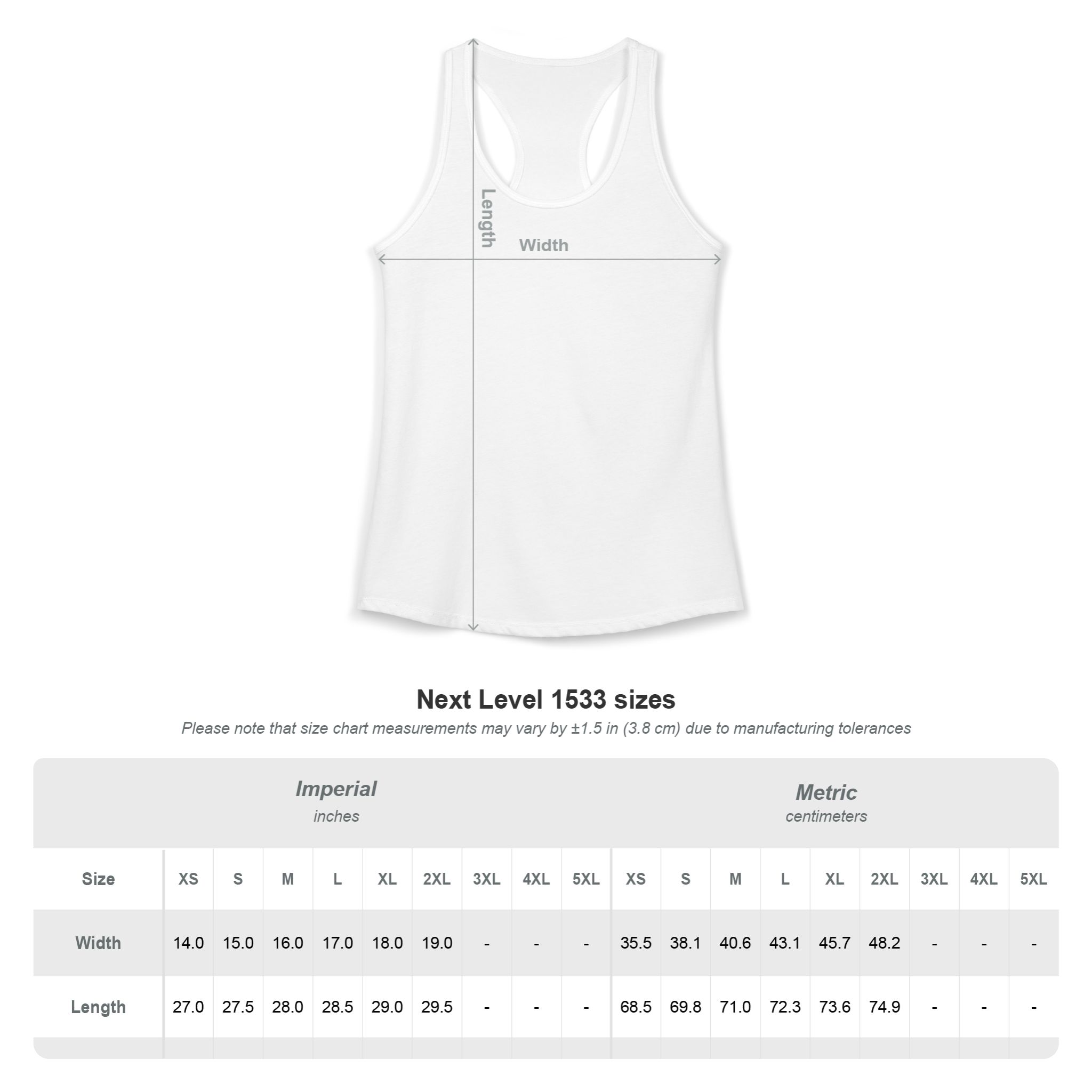 In Case of Burnout women's racerback tank in Solid Purple Rush, size chart