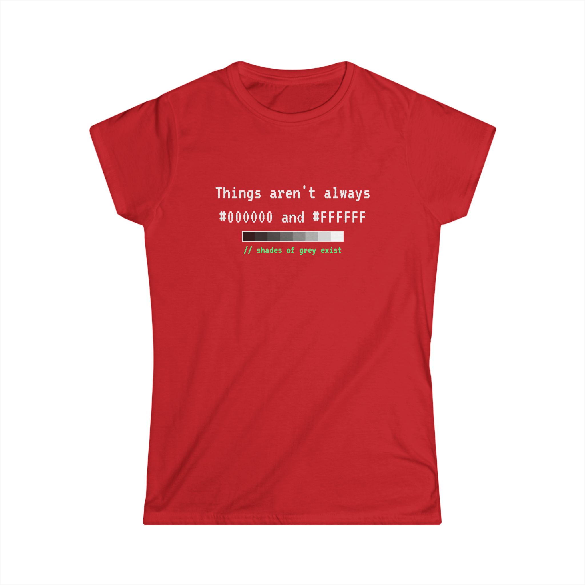 Shades of Grey Exist women's T-shirt in Red, front view