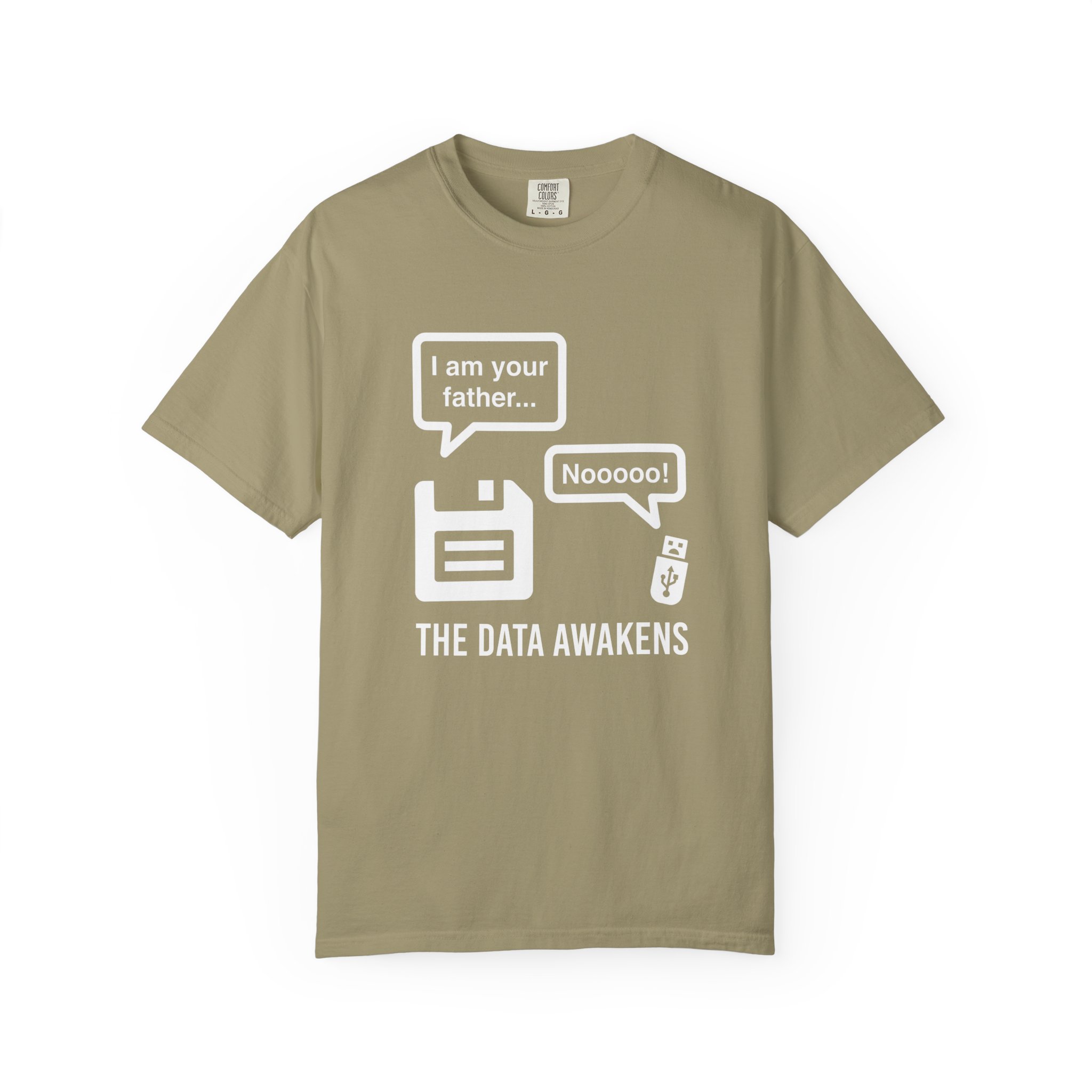 The Data Awakens T-shirt in Khaki, front view