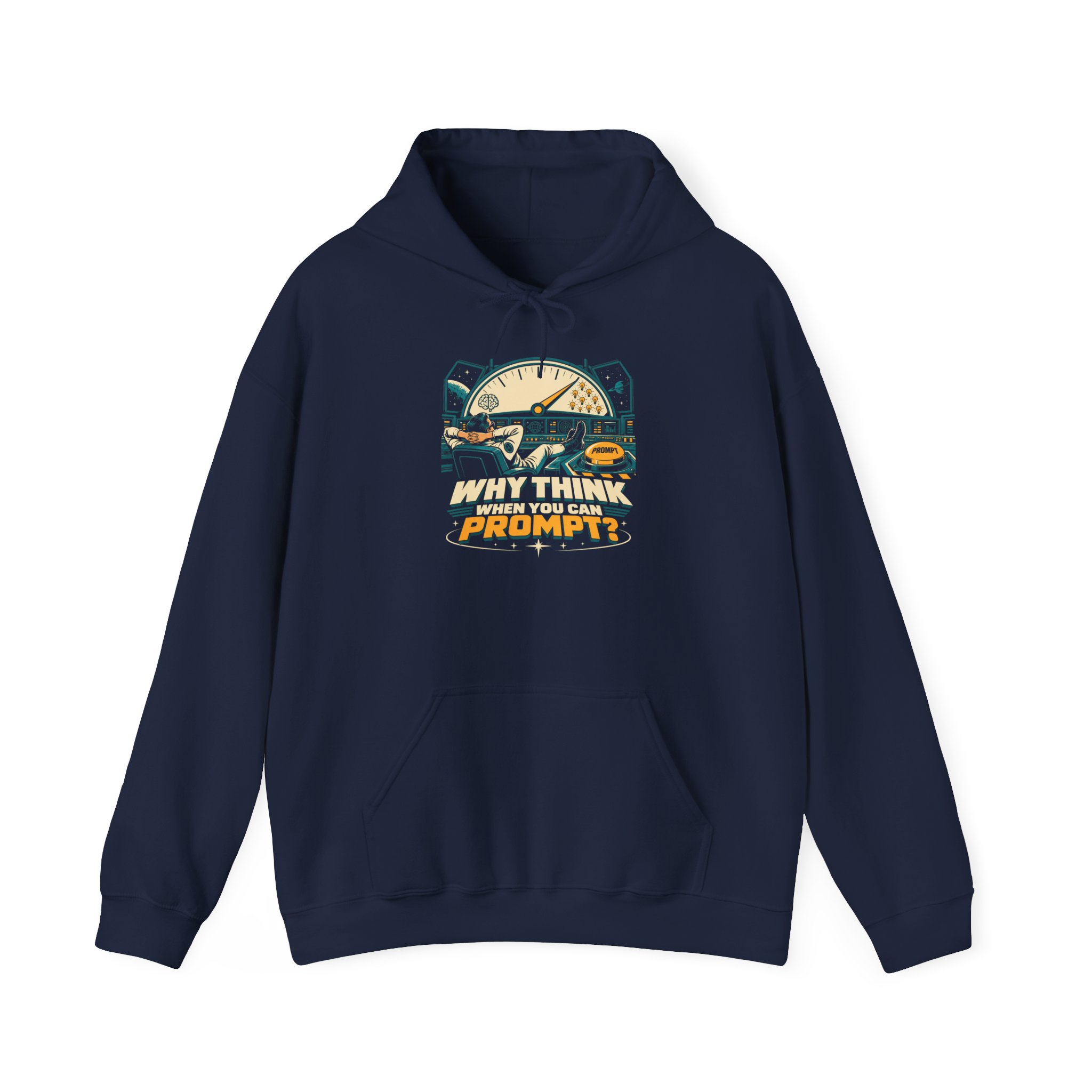 Prompt Mission Control hoodie in Navy, front view