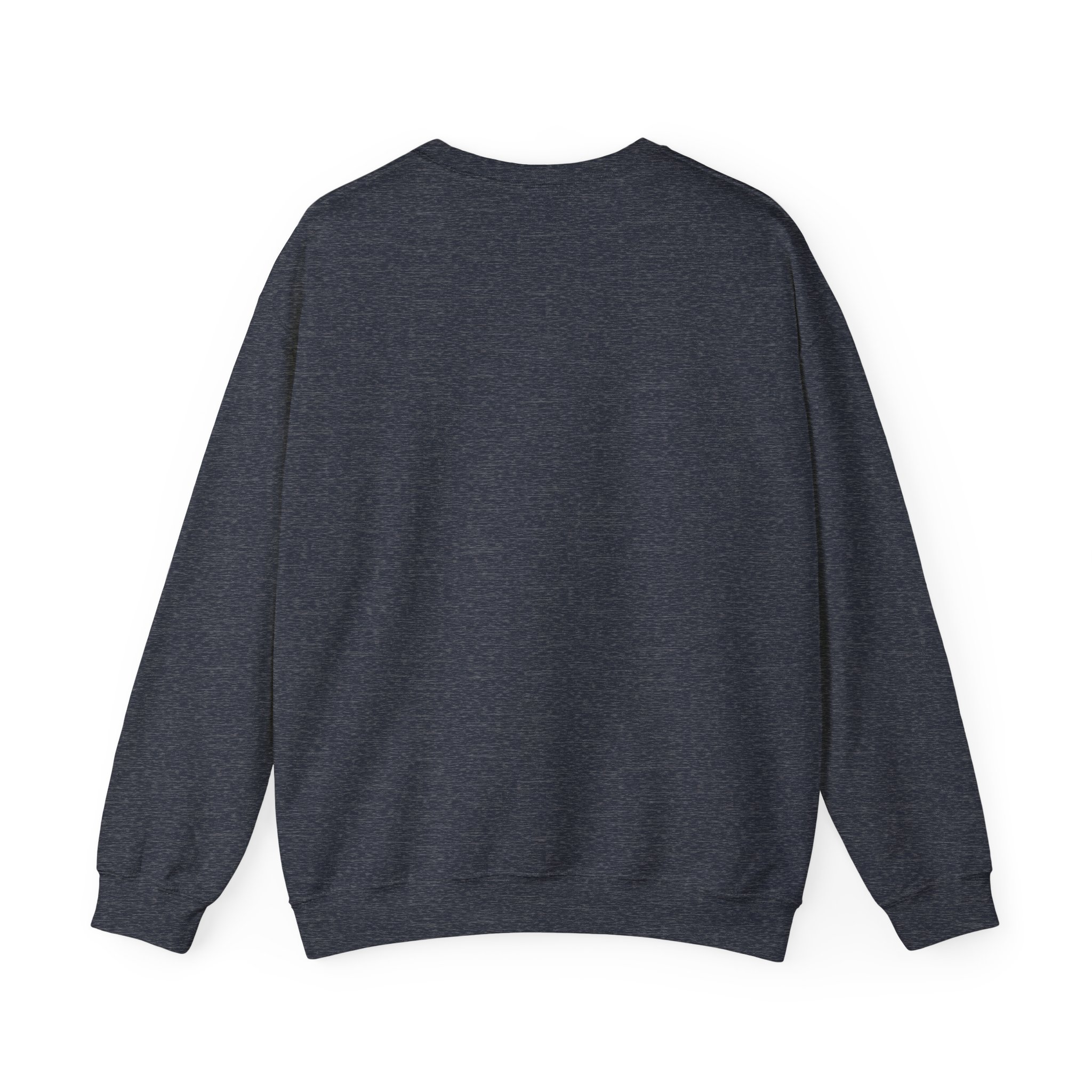 AI Magic Chip crewneck sweatshirt in Heather Sport Dark Navy, back view