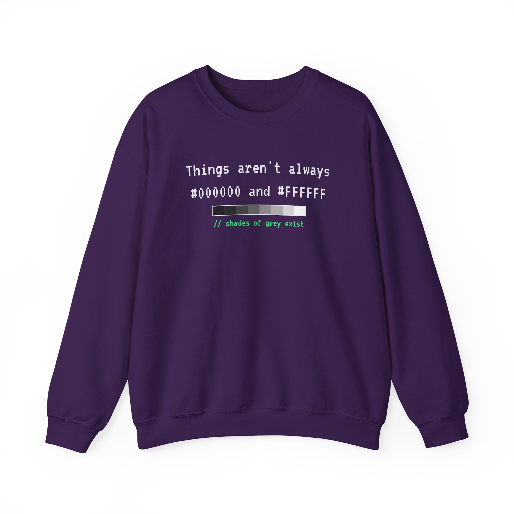 Shades of Grey Exist crewneck sweatshirt in Purple, front view