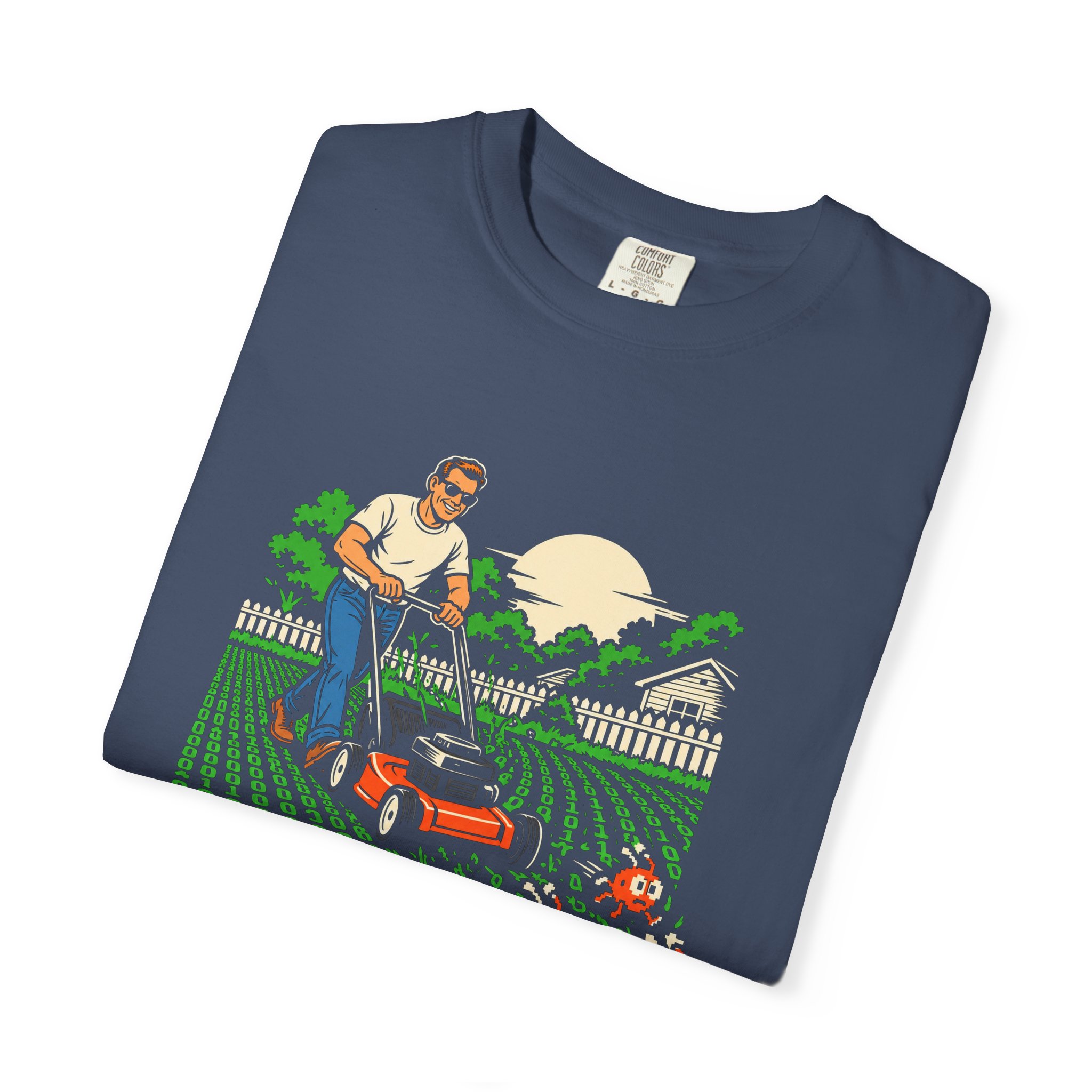 Bug-Free Backyard T-shirt in Midnight, folded