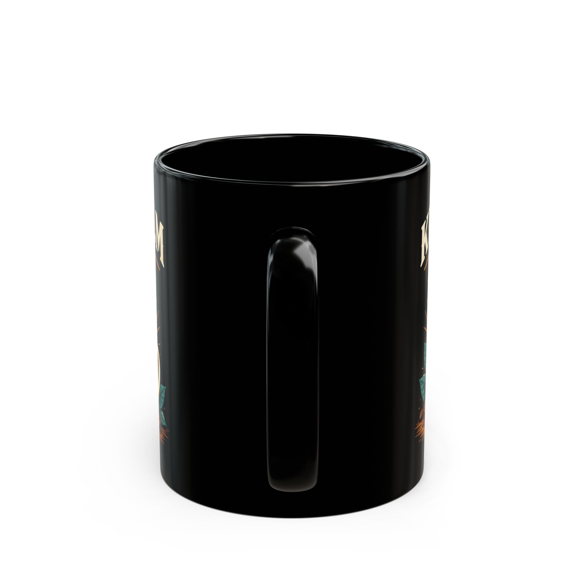 Keep Calm Coffee Break black mug, 11 oz, back view