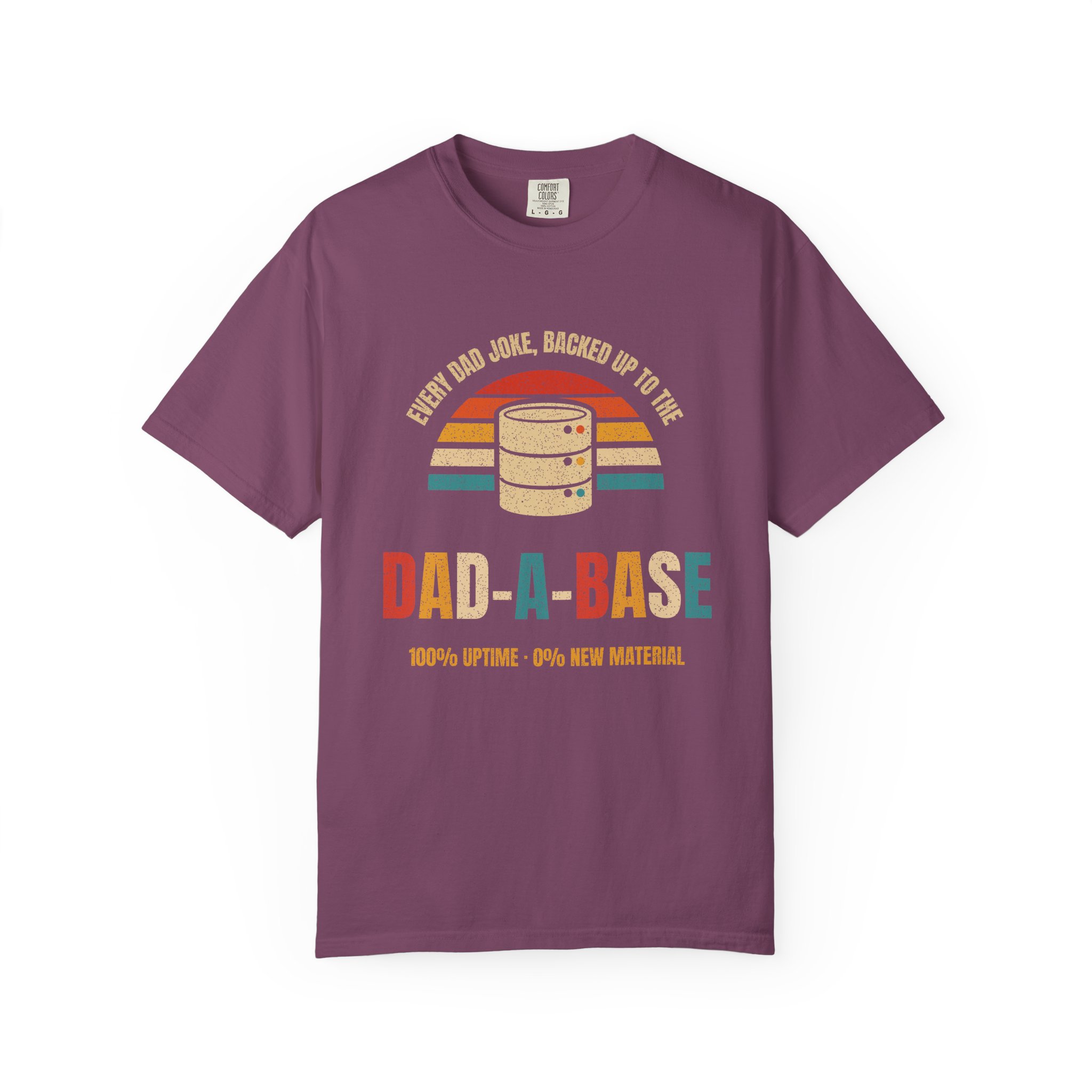 Dad-a-Base T-shirt in Berry, front view