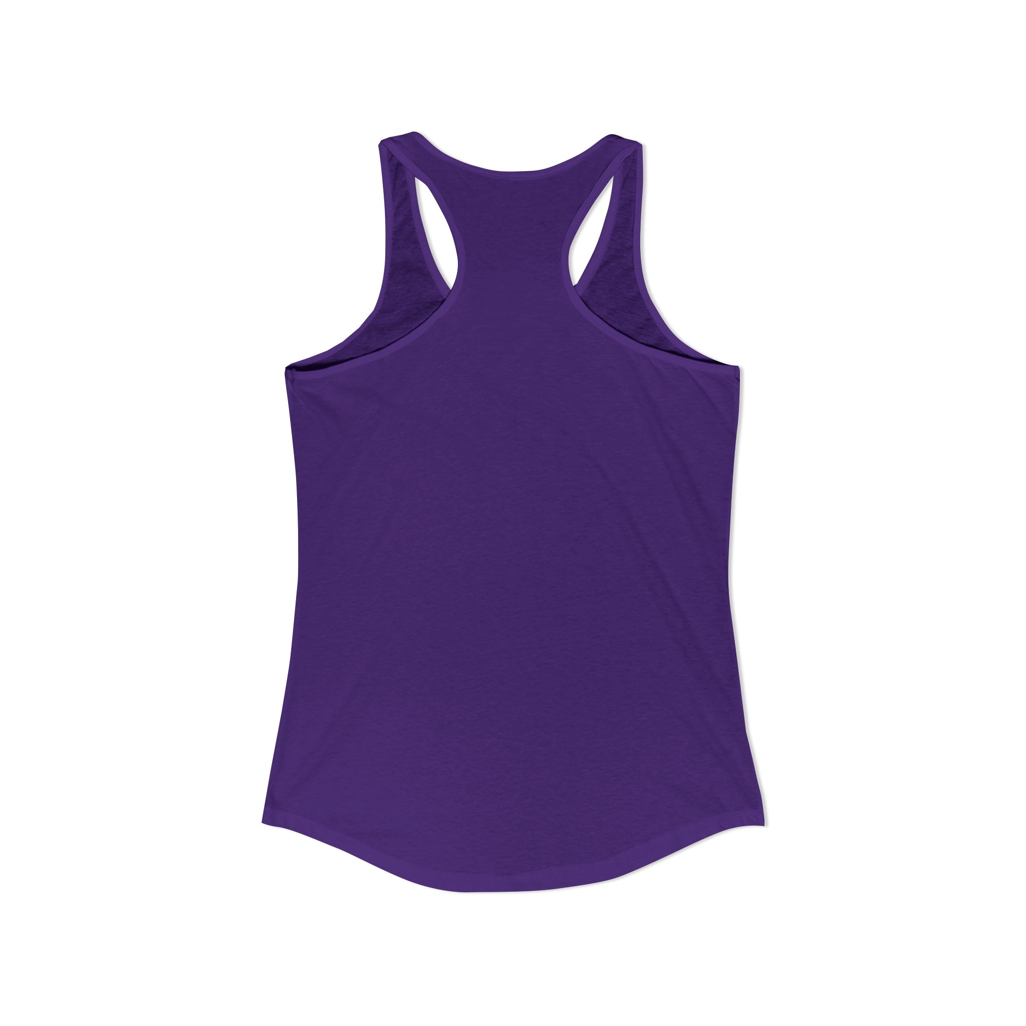 AI Magic Chip women's racerback tank in Solid Purple Rush, back view