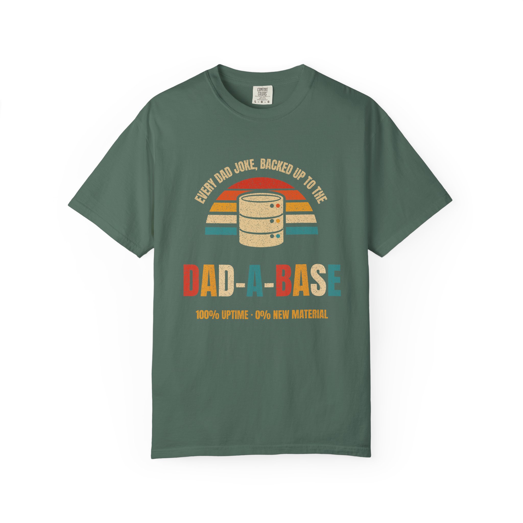 Dad-a-Base T-shirt in Blue Spruce, front view