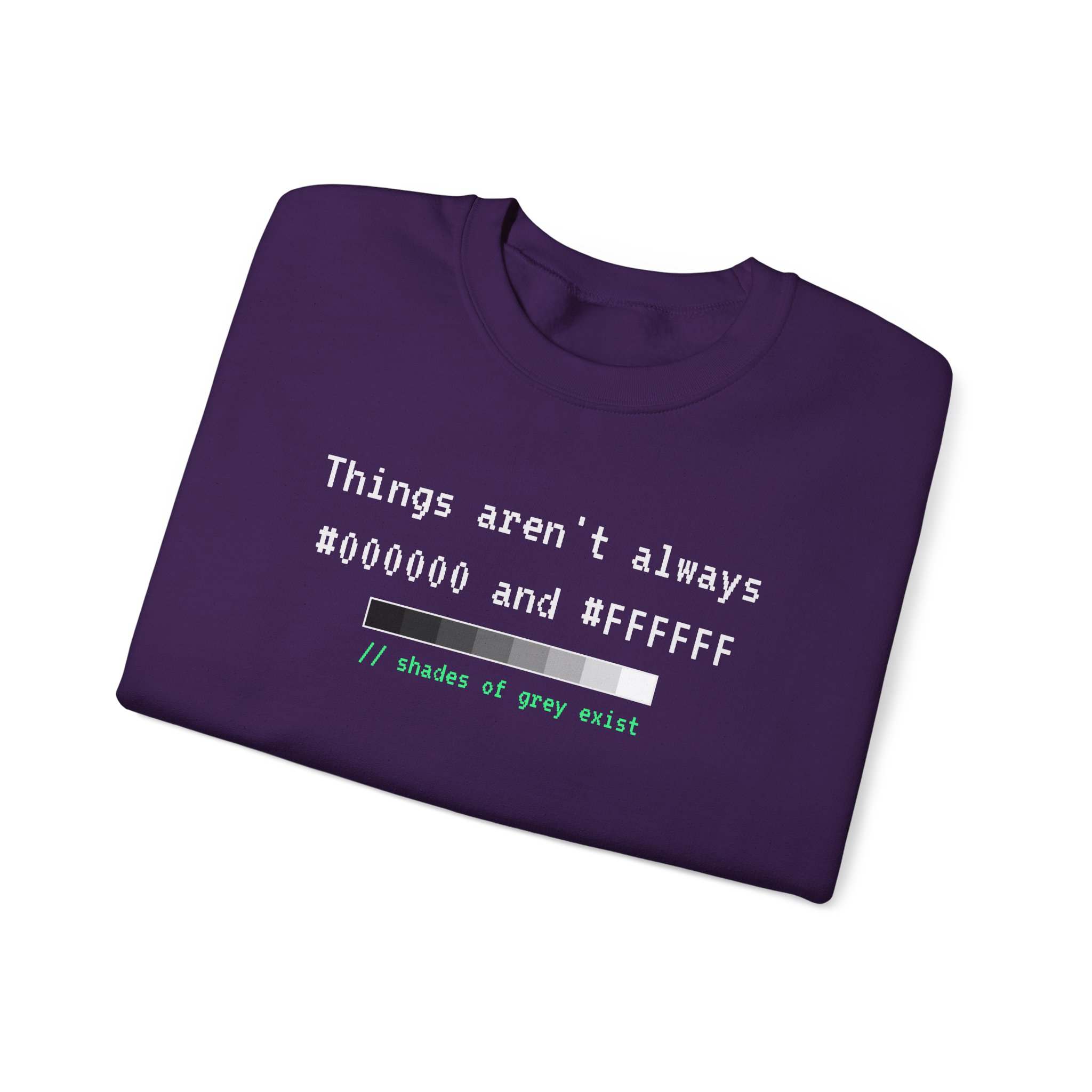 Shades of Grey Exist crewneck sweatshirt in Purple, folded
