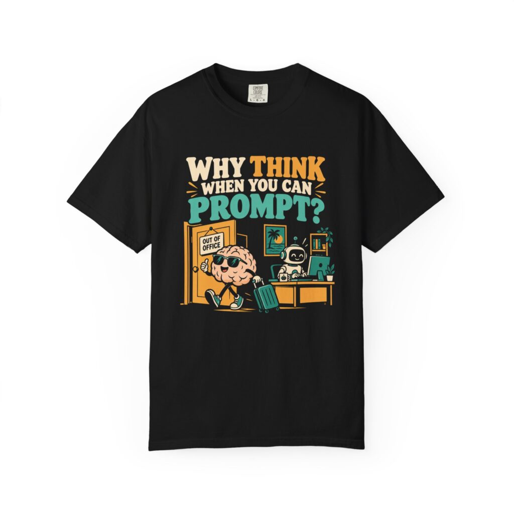 Prompt Out of Office T-shirt in Black, front view