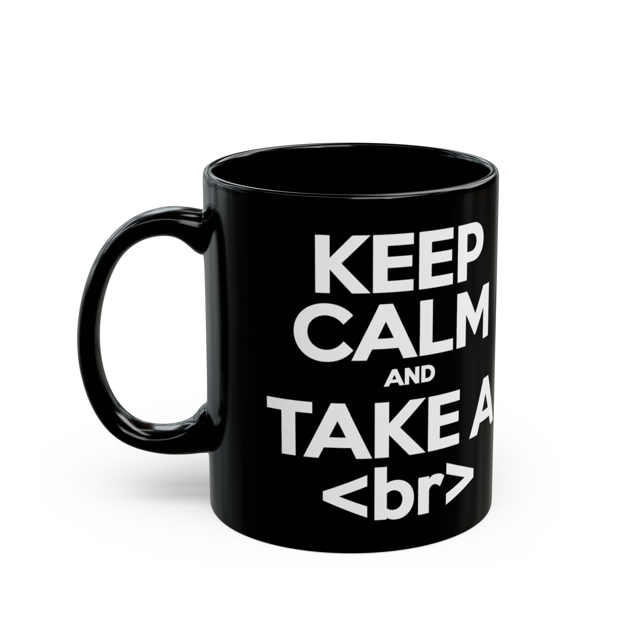 Keep Calm and Take a Break black mug, 11 oz, left side