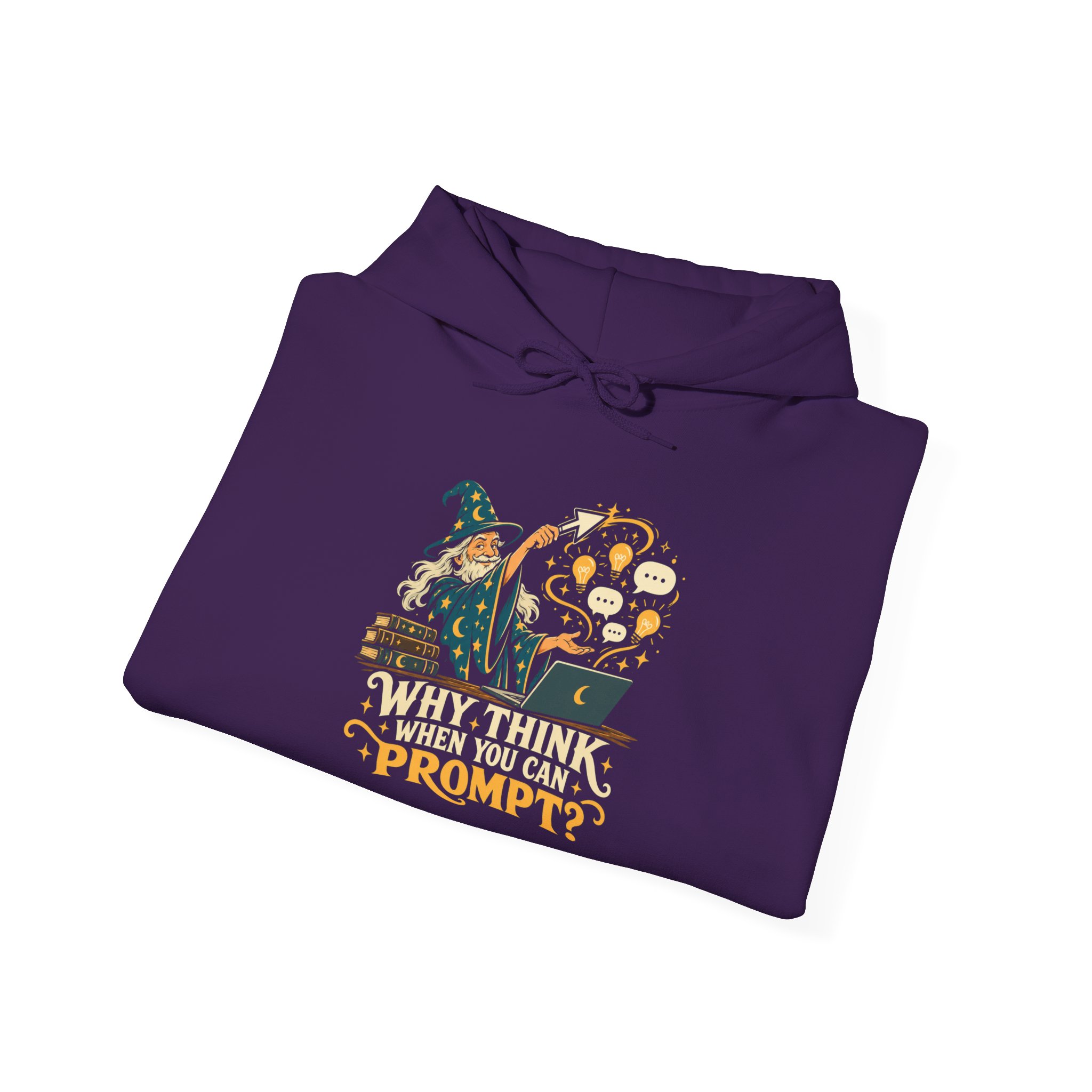 Prompt Wizard hoodie in Purple, folded