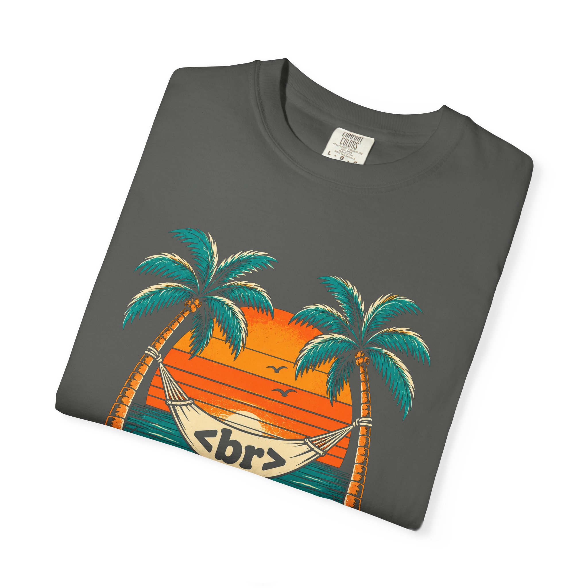 Take a Break Hammock T-shirt in Pepper, folded