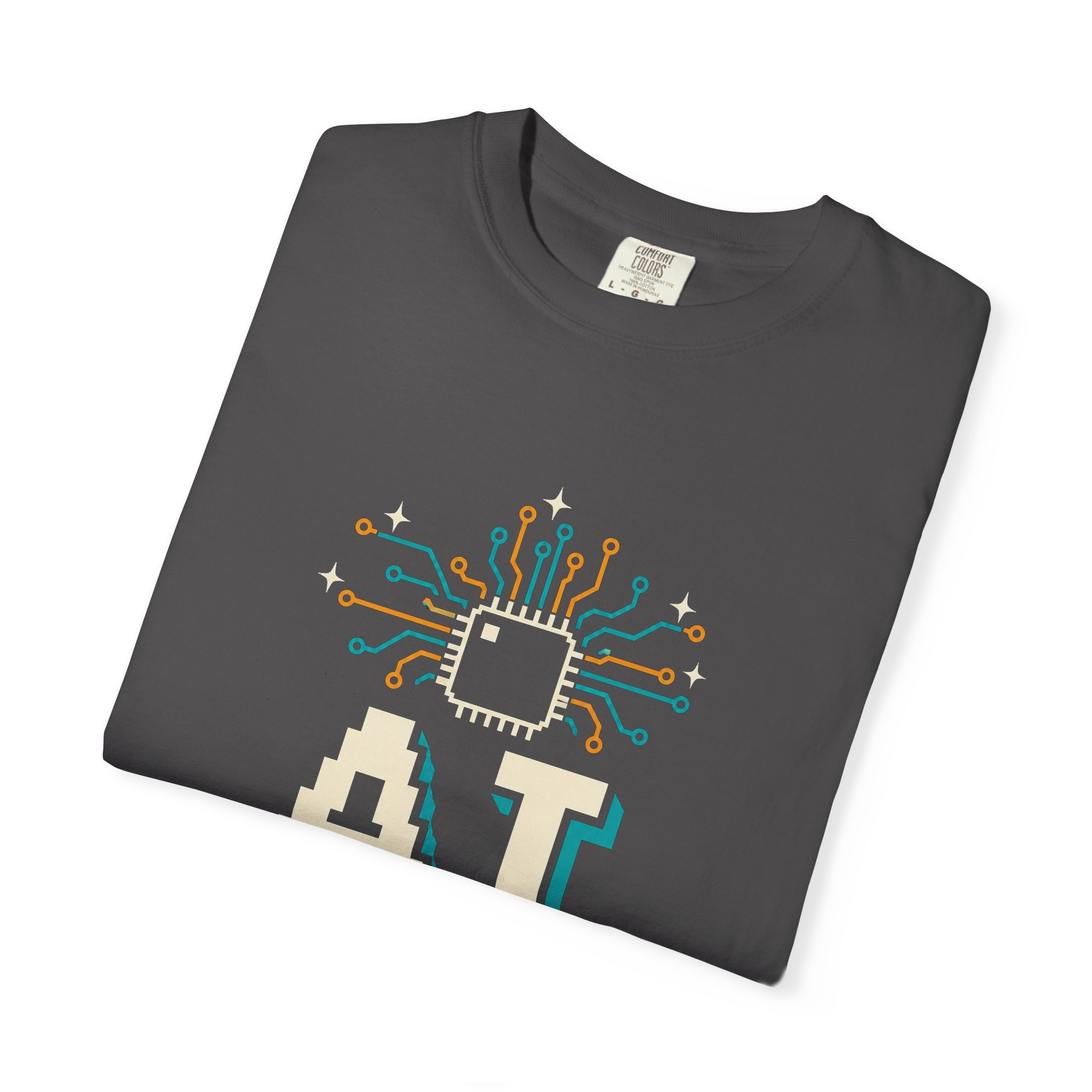 AI Magic Chip T-shirt in Graphite, folded