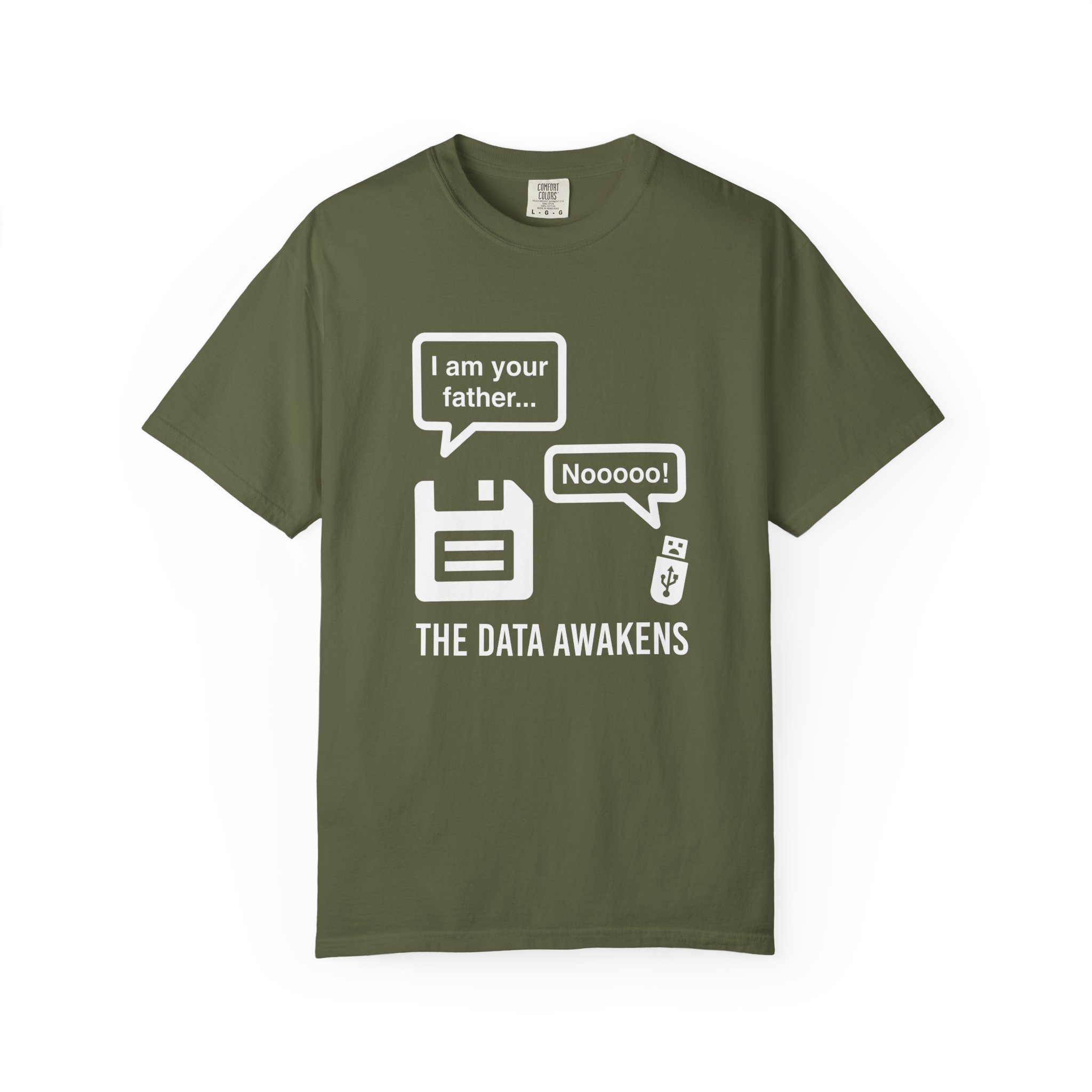 The Data Awakens T-shirt in Hemp, front view