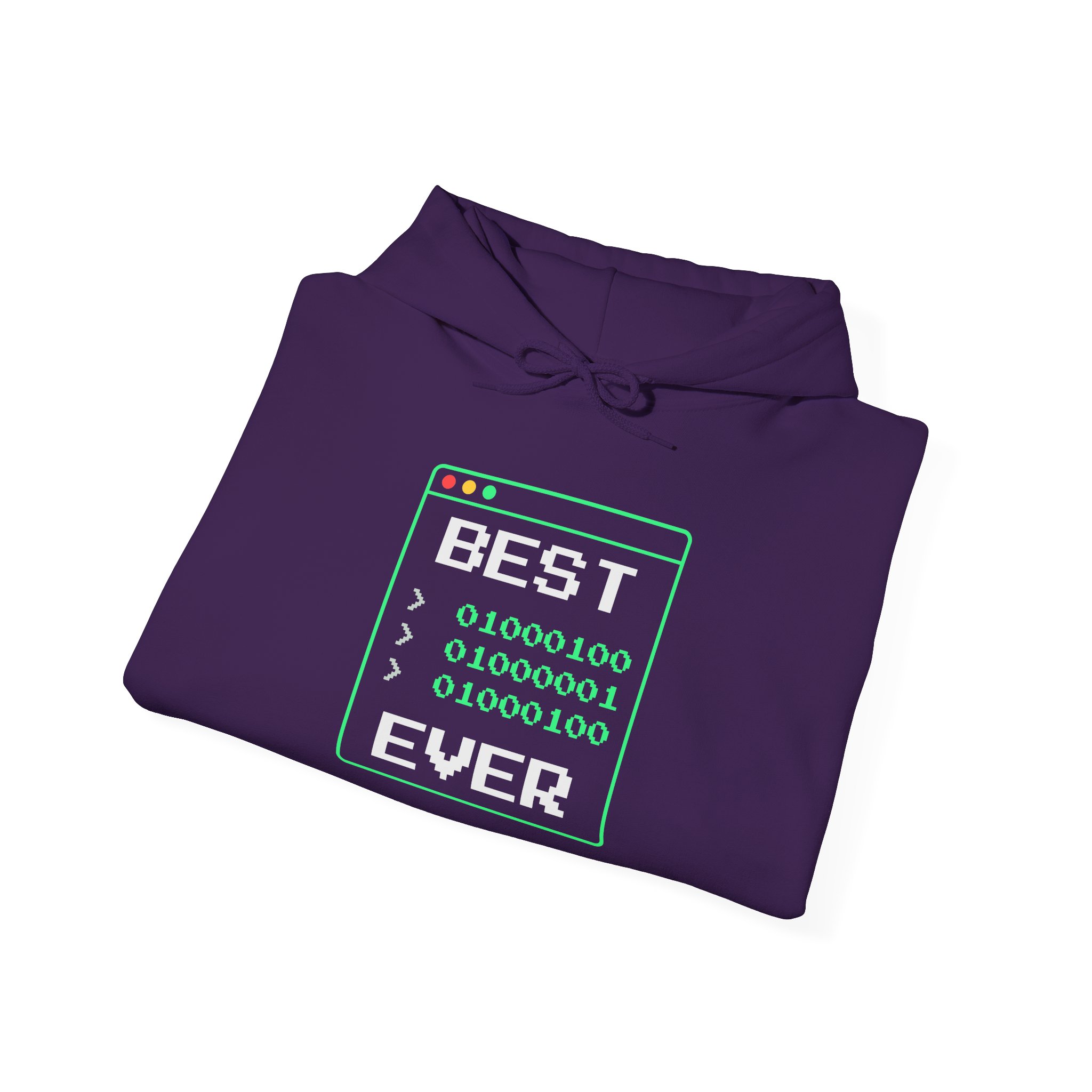 Best Dad Ever hoodie in Purple, folded