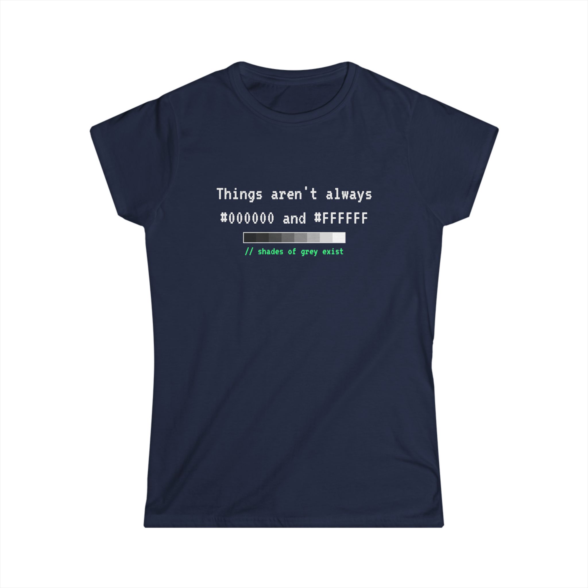 Shades of Grey Exist women's T-shirt in Navy, front view