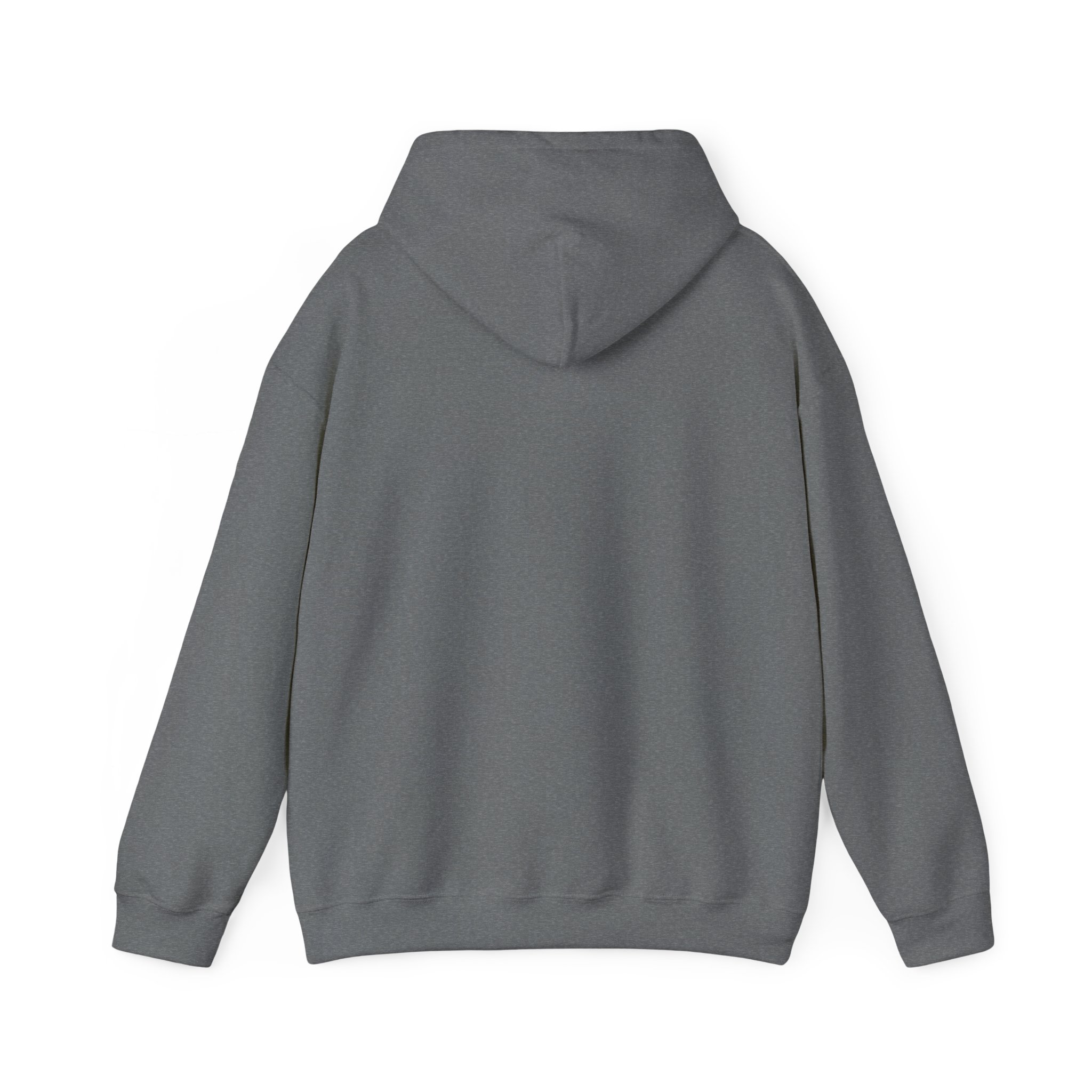 Geek Binary Code hoodie in Graphite Heather, back view