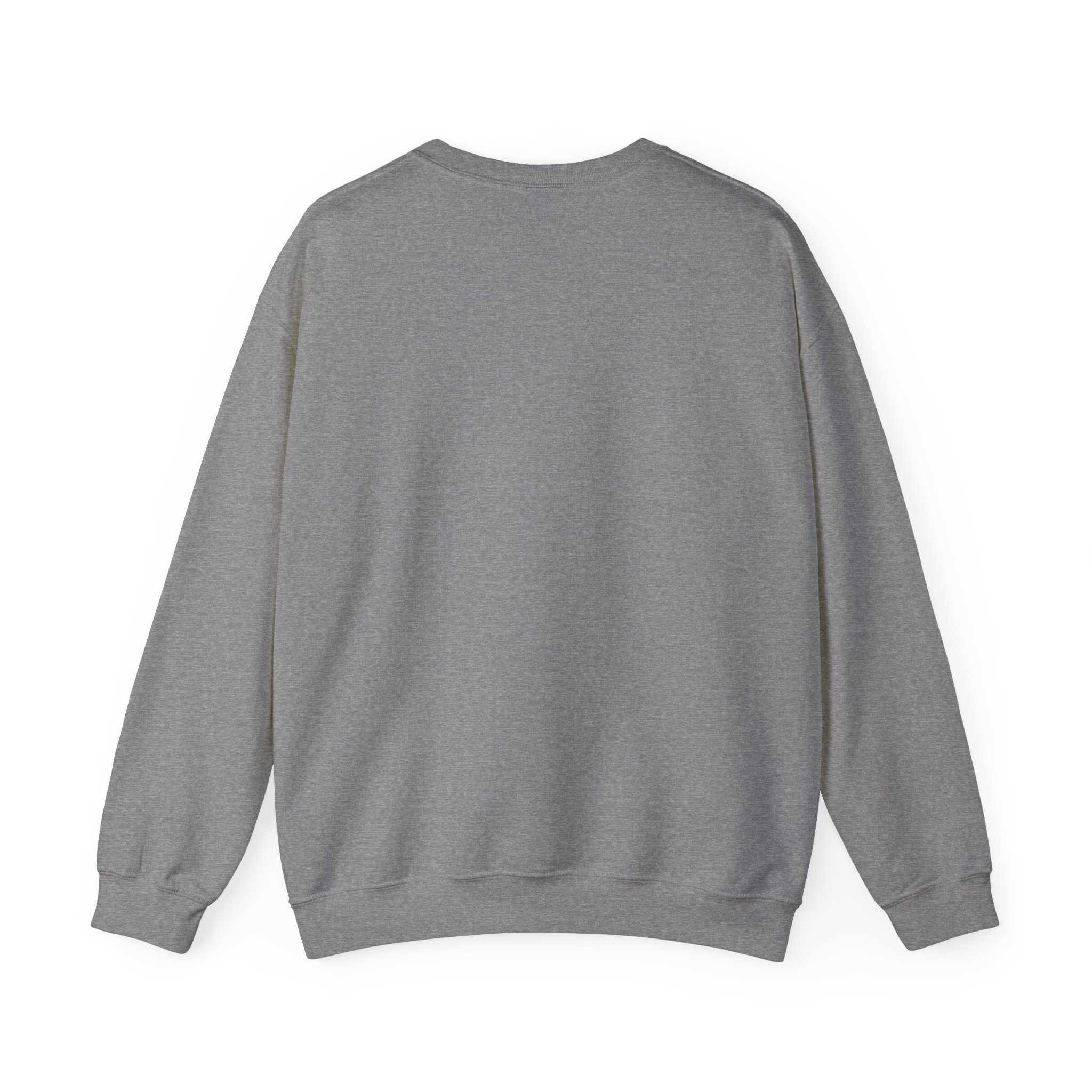 The Original Save Icon crewneck sweatshirt in Graphite Heather, back view