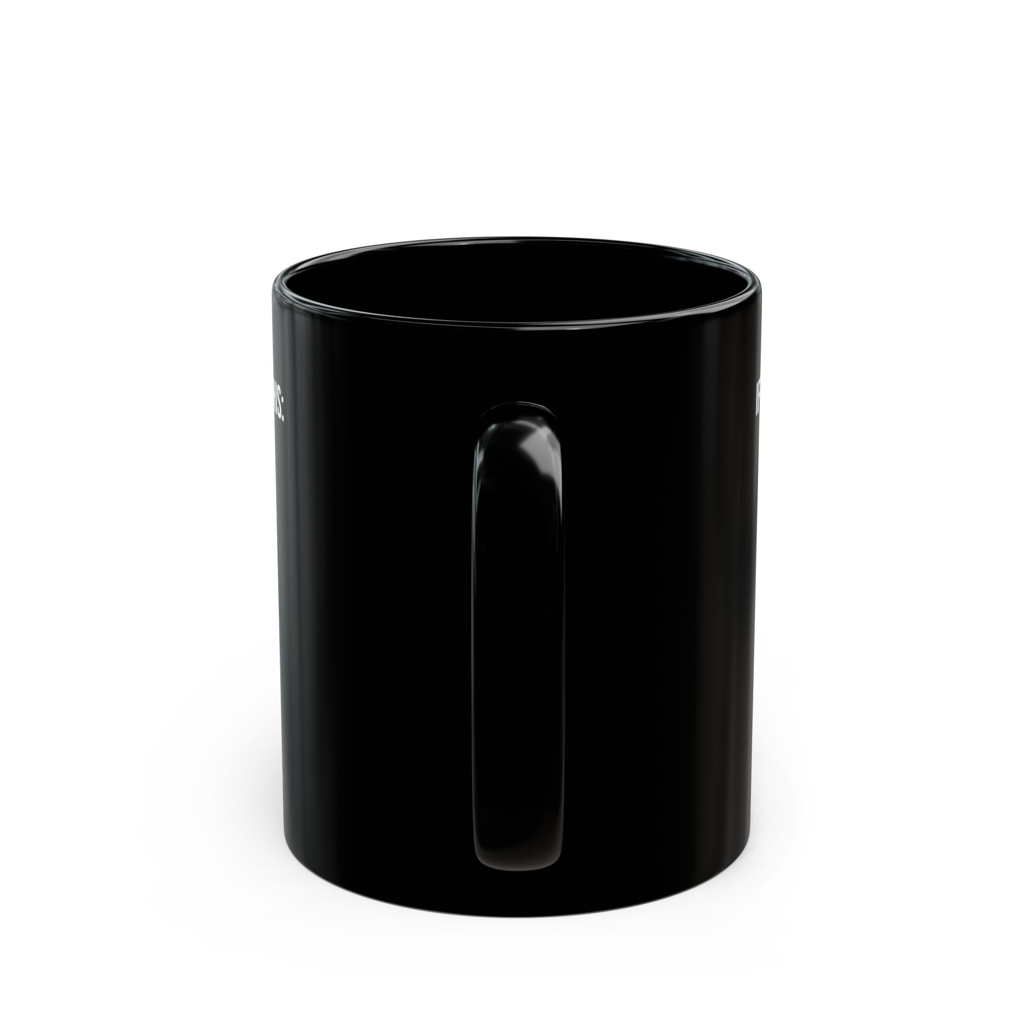 Geek Binary Code black mug, 11 oz, back view