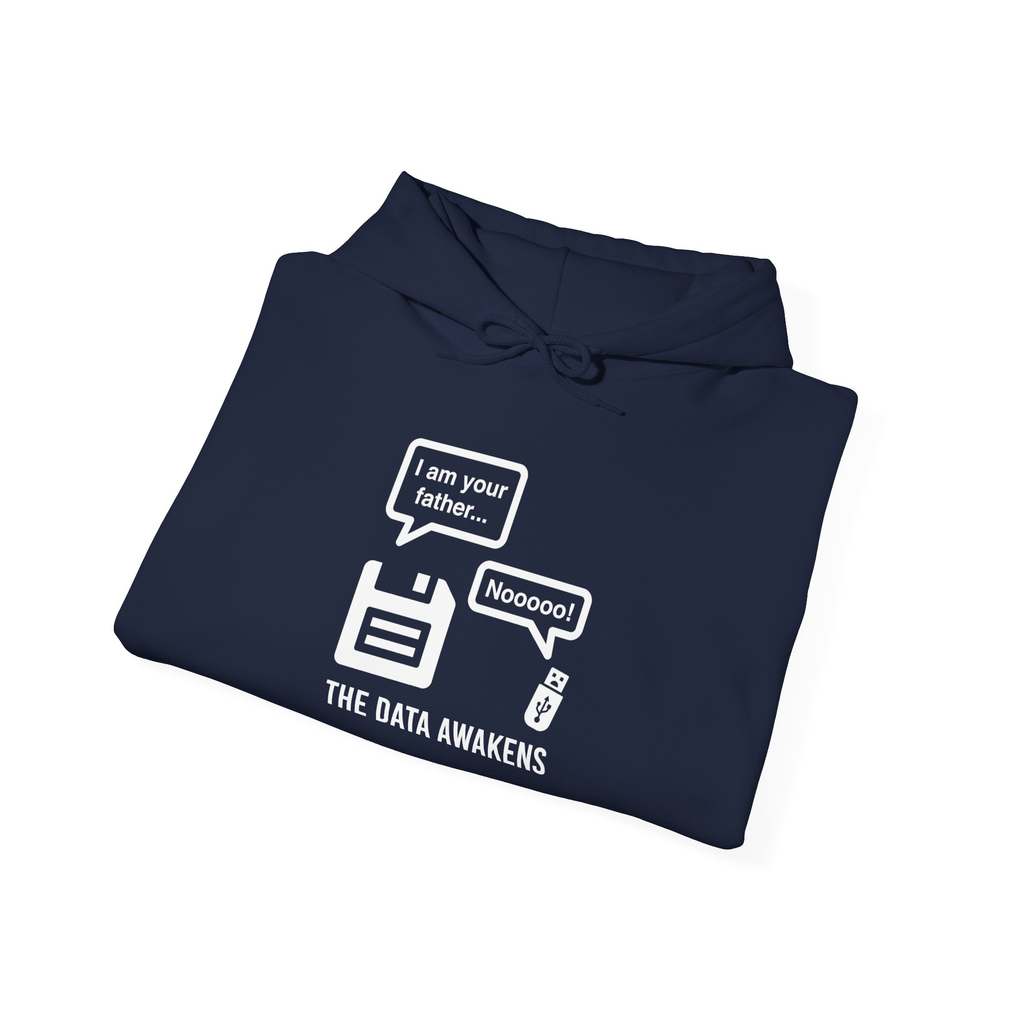 The Data Awakens hoodie in Navy, folded