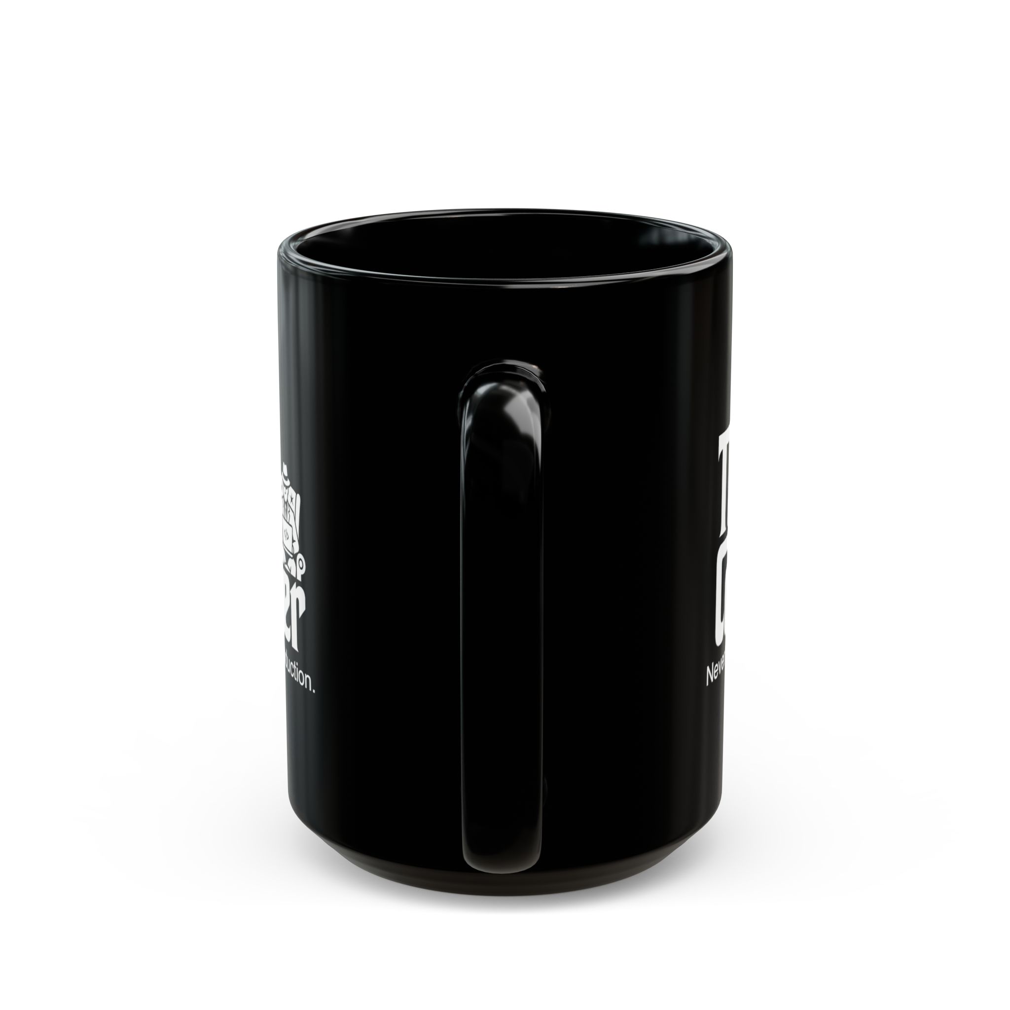 The Codefather black mug, 15 oz, back view
