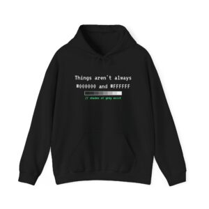 Shades of Grey Exist hoodie in Black, front view