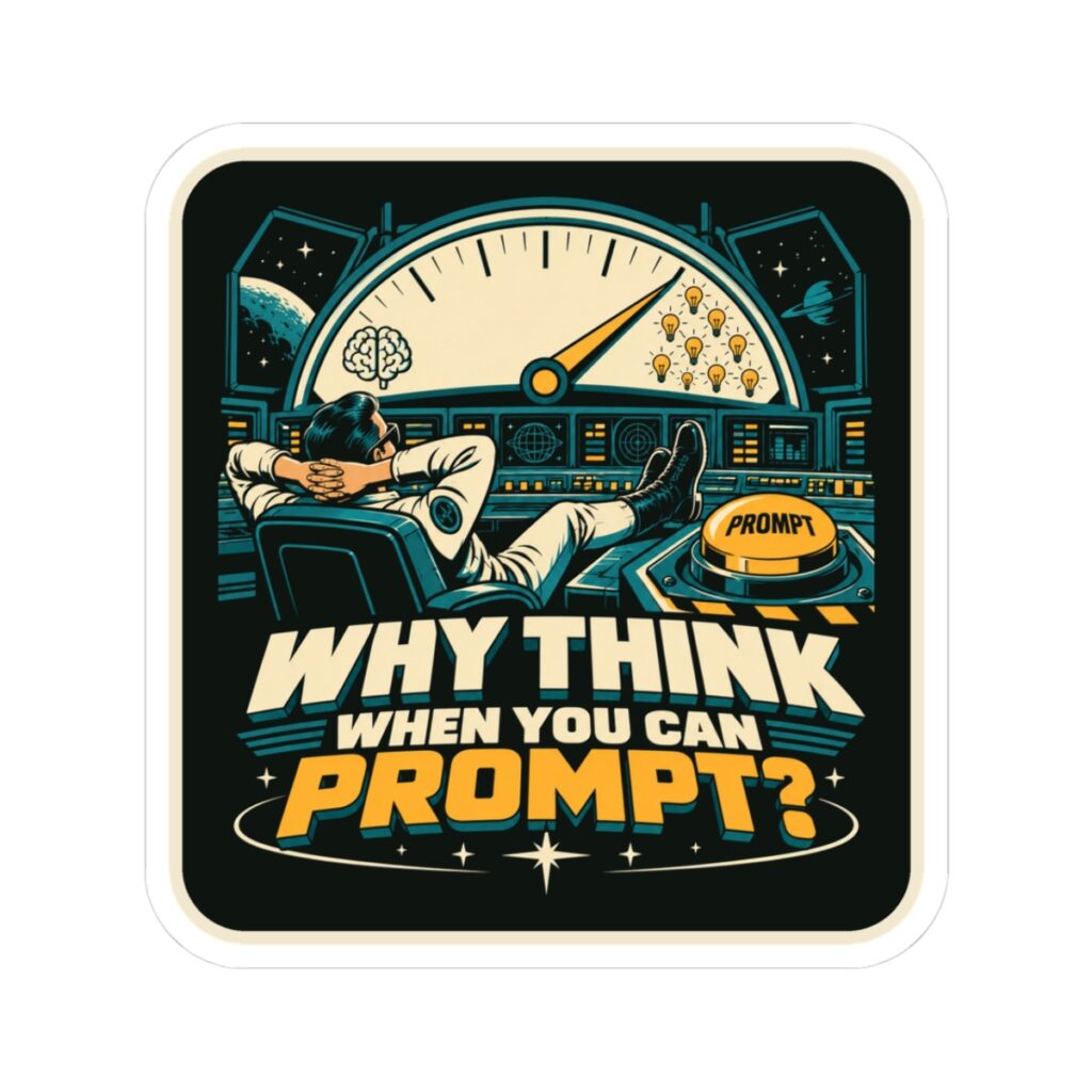 Prompt Mission Control sticker, 3 inch, front view